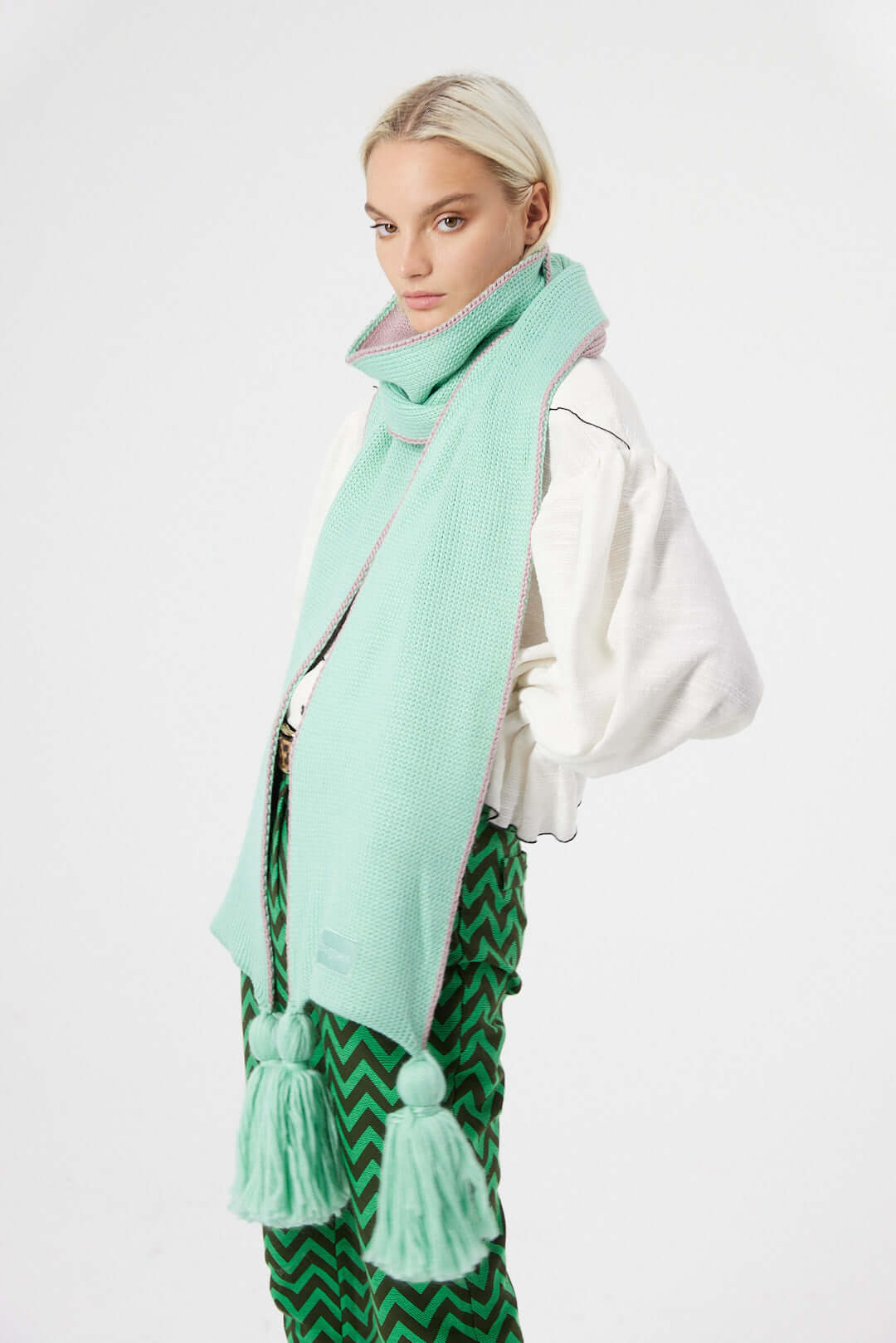 Ellis scarf in Lake knit
