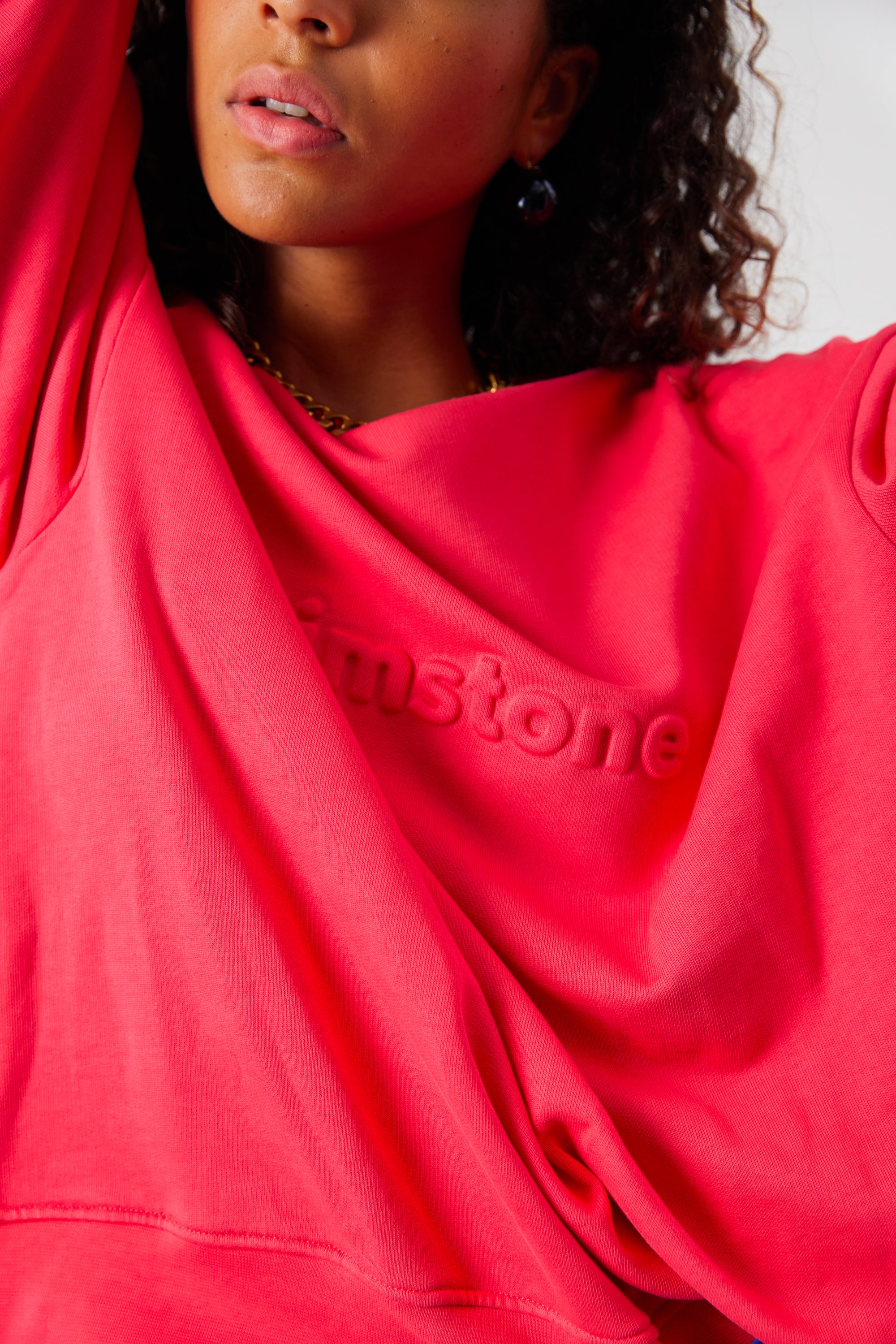 Jumper Harlem en molleton rose