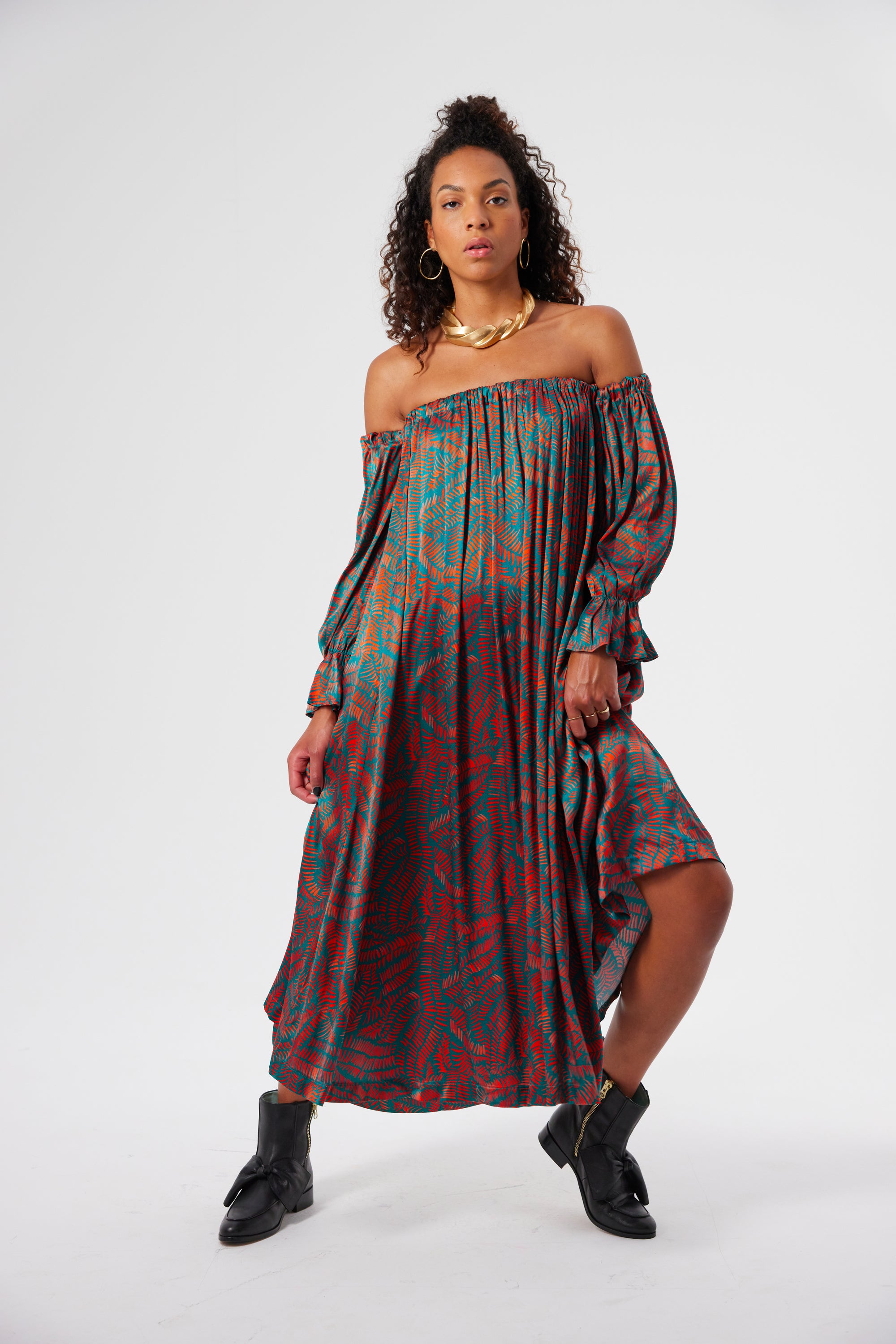 Penelope dress in Palmera print