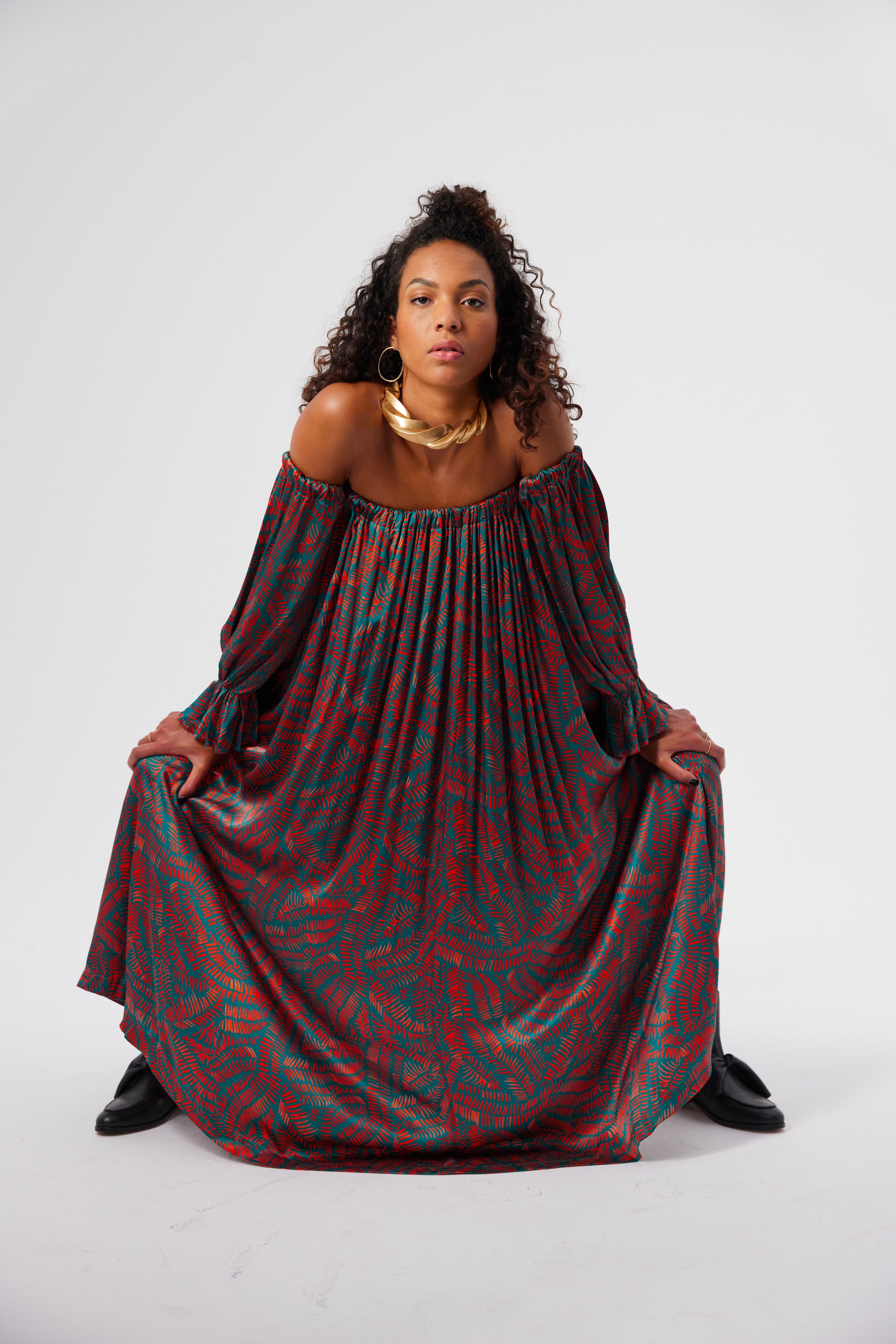 Penelope dress in Palmera print