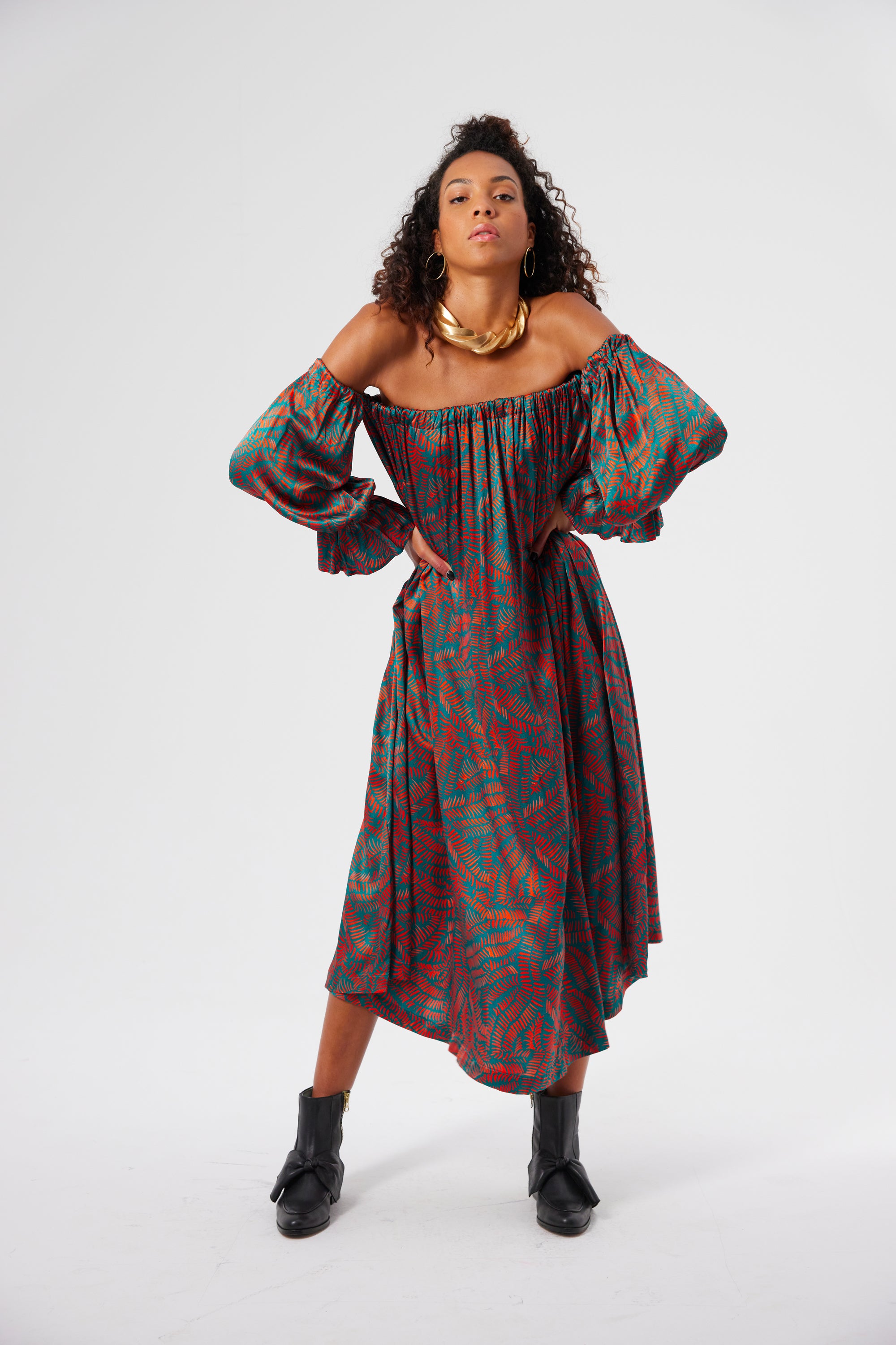 Penelope dress in Palmera print