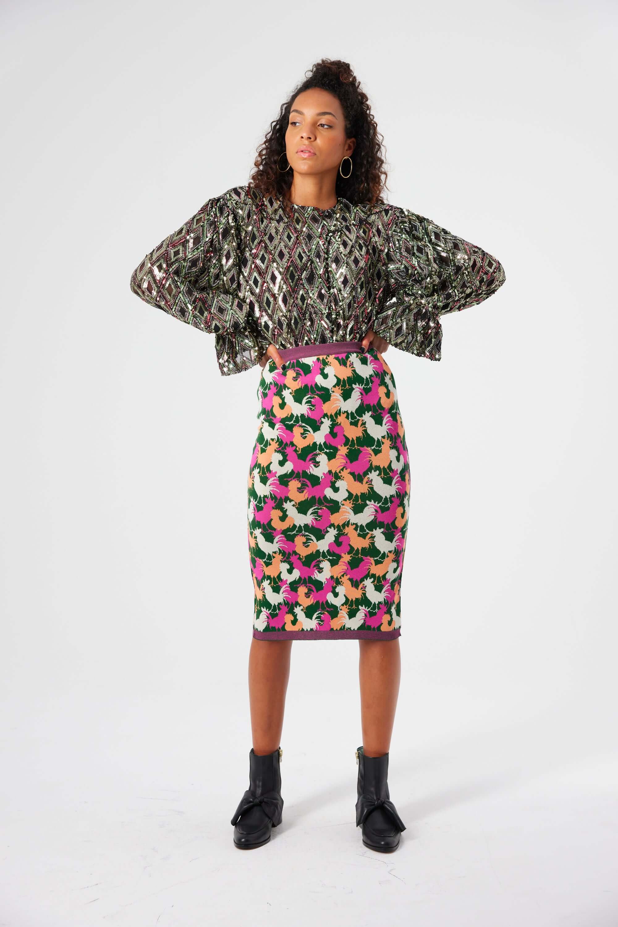 Fox skirt in Coco knit