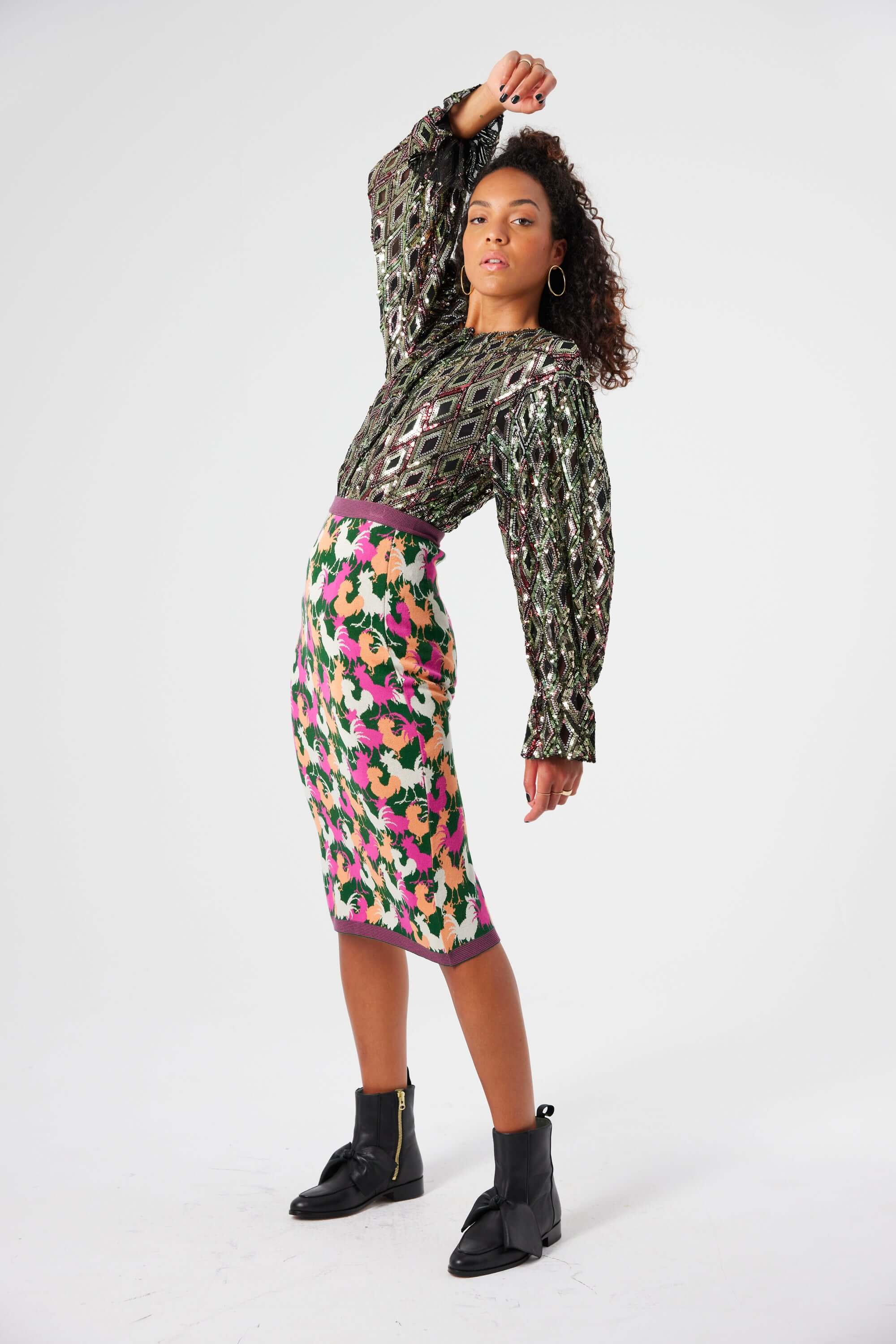 Fox skirt in Coco knit