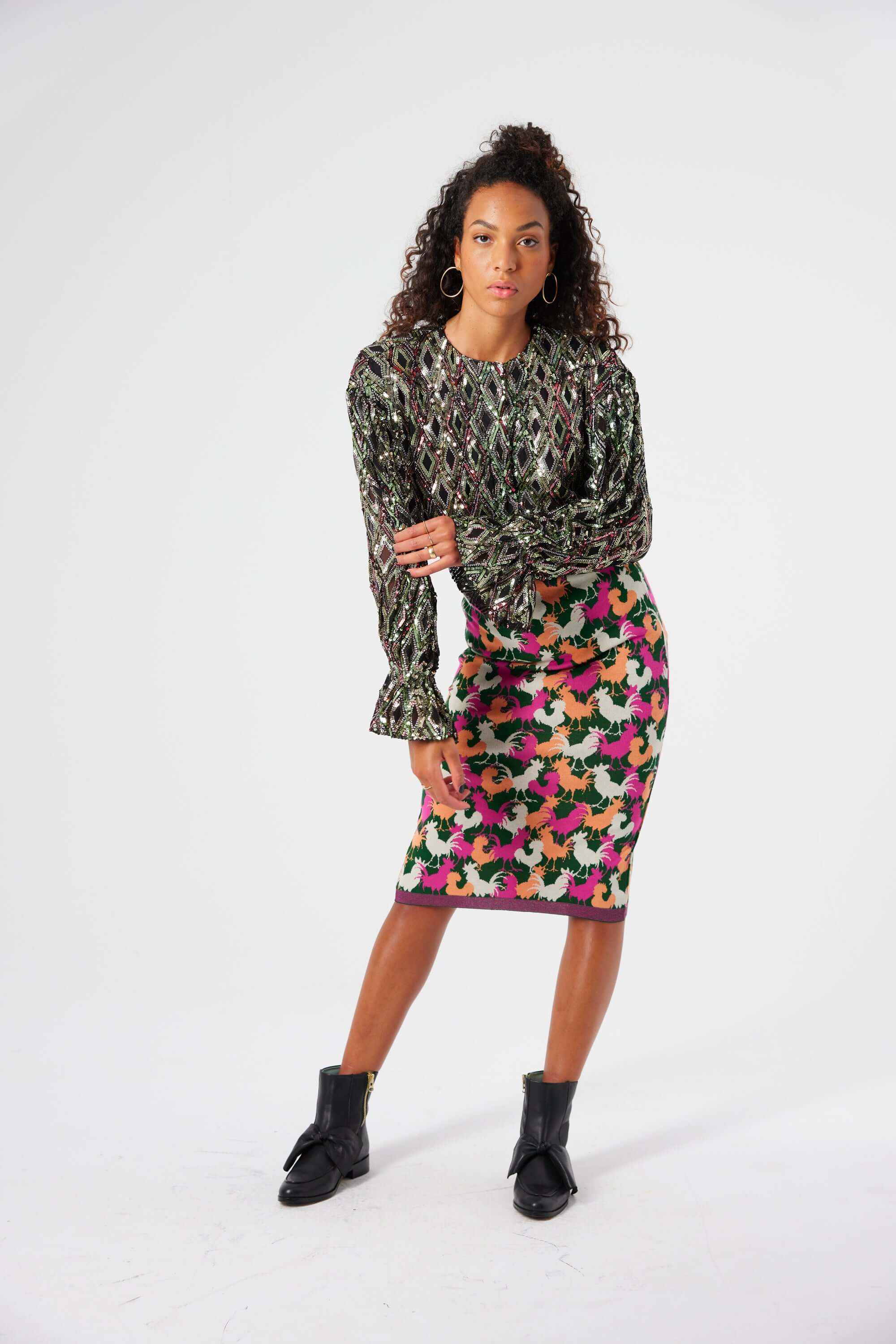 Fox skirt in Coco knit