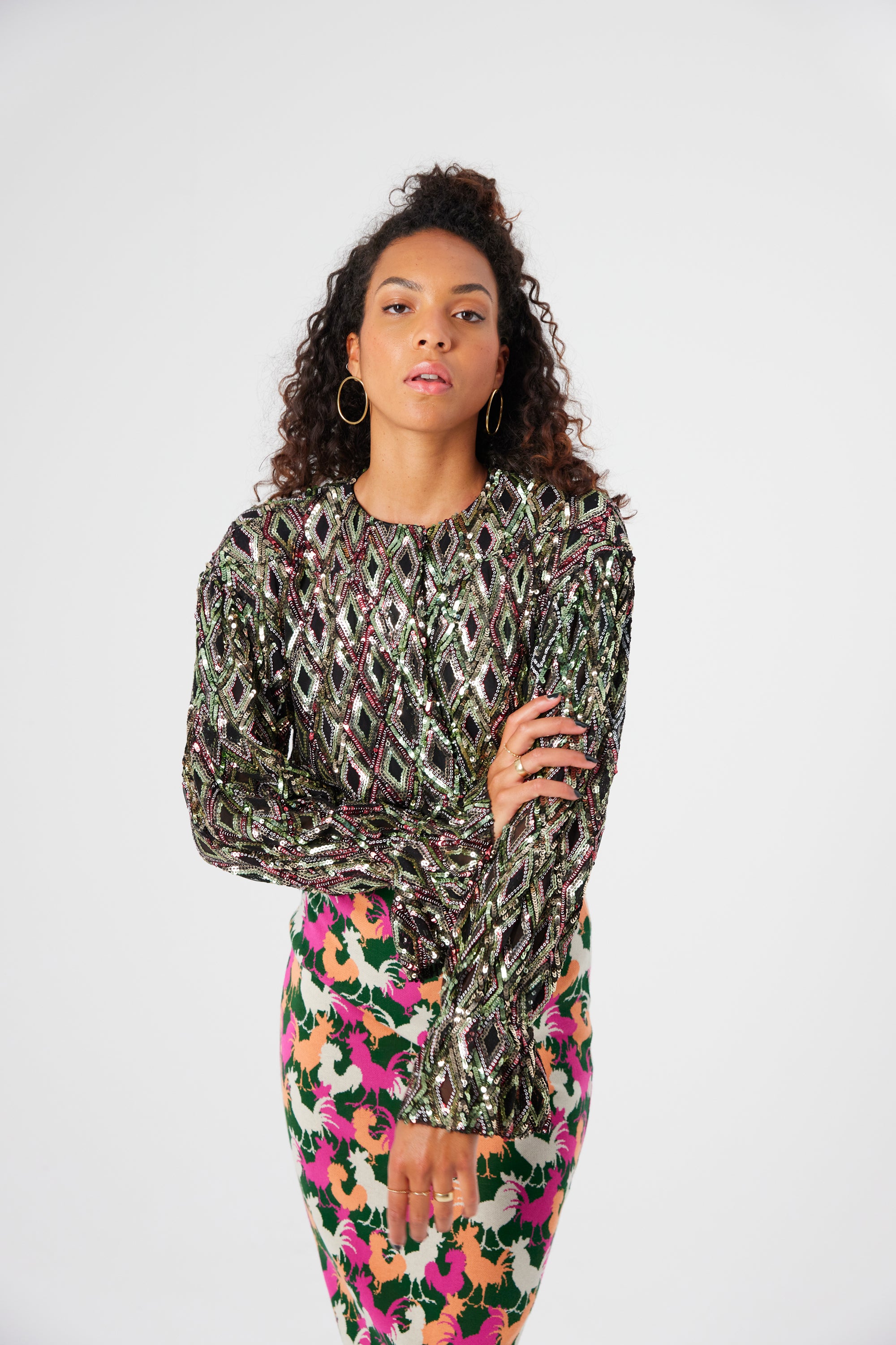 Chemise Trigalière en sequin Jazz