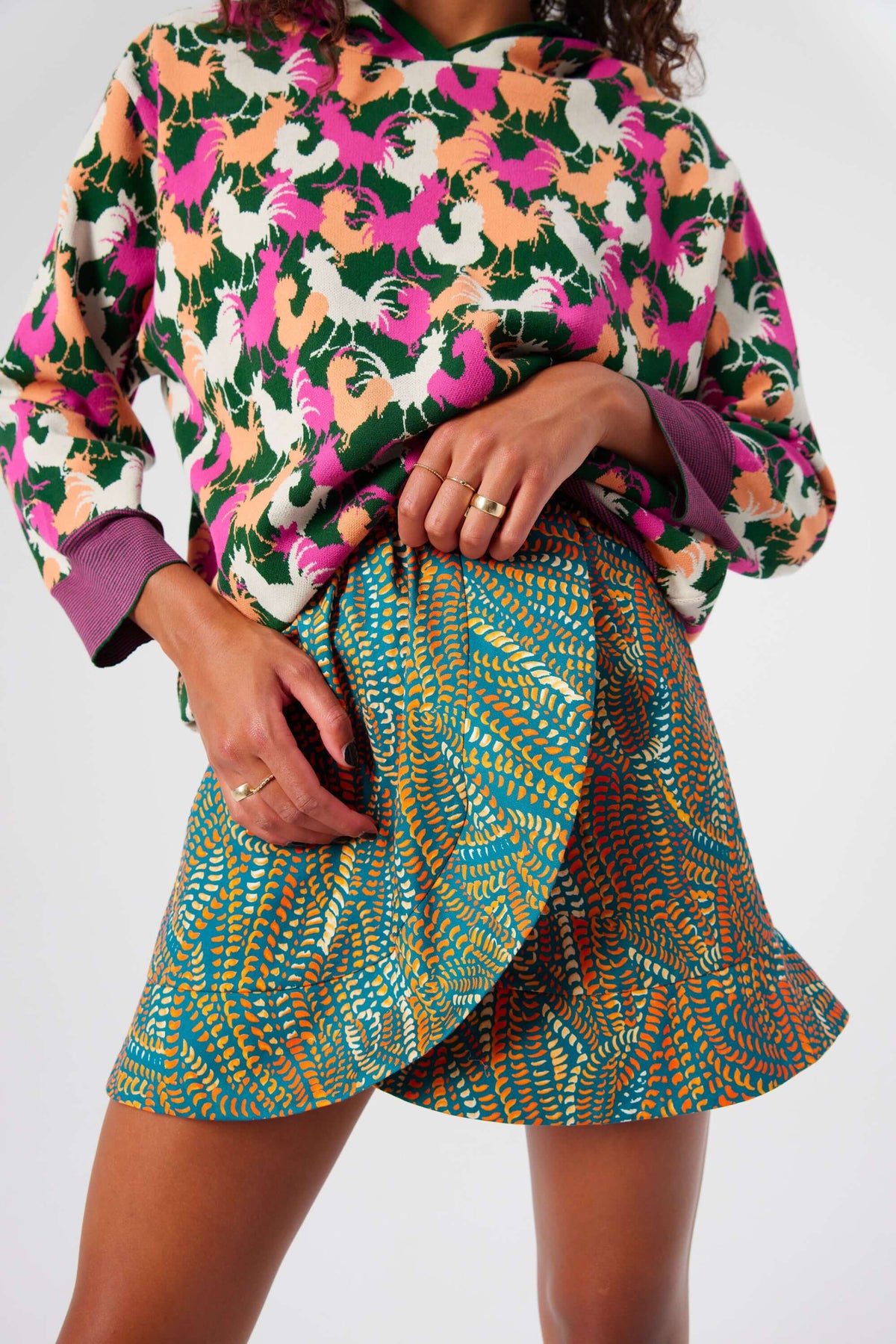 Austria skirt in Zicatela print | Heimstone