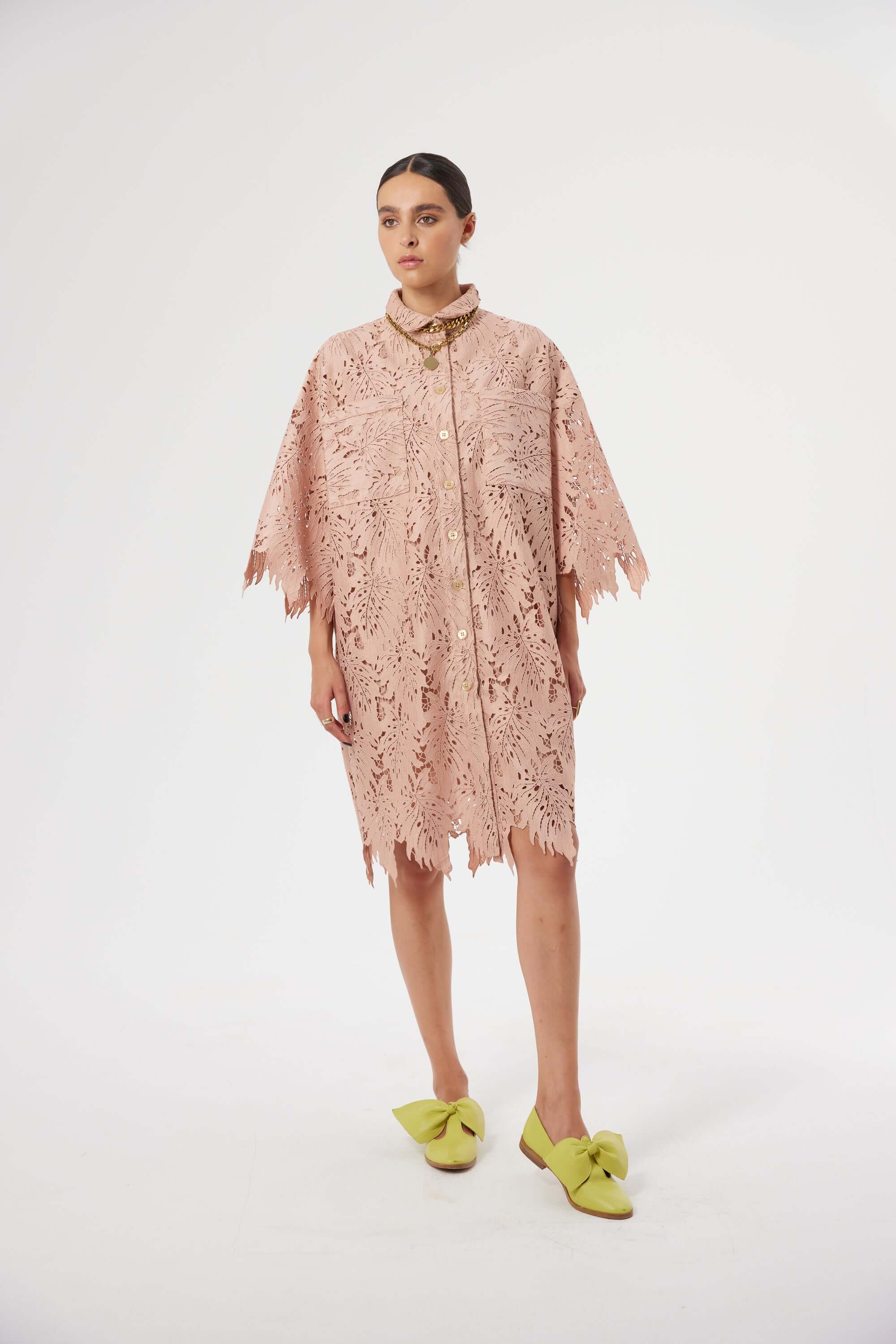 Astrée dress in Dust lace | Heimstone