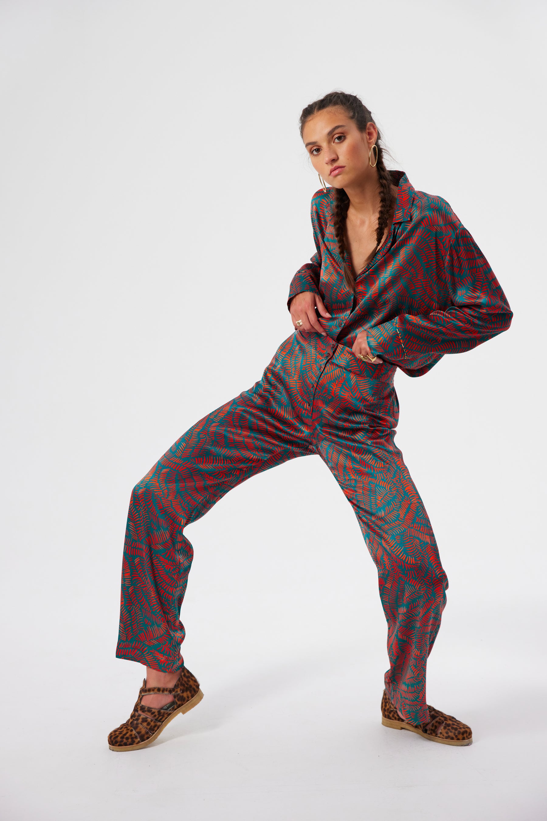 Pyjama Ulysse in Palmera print set