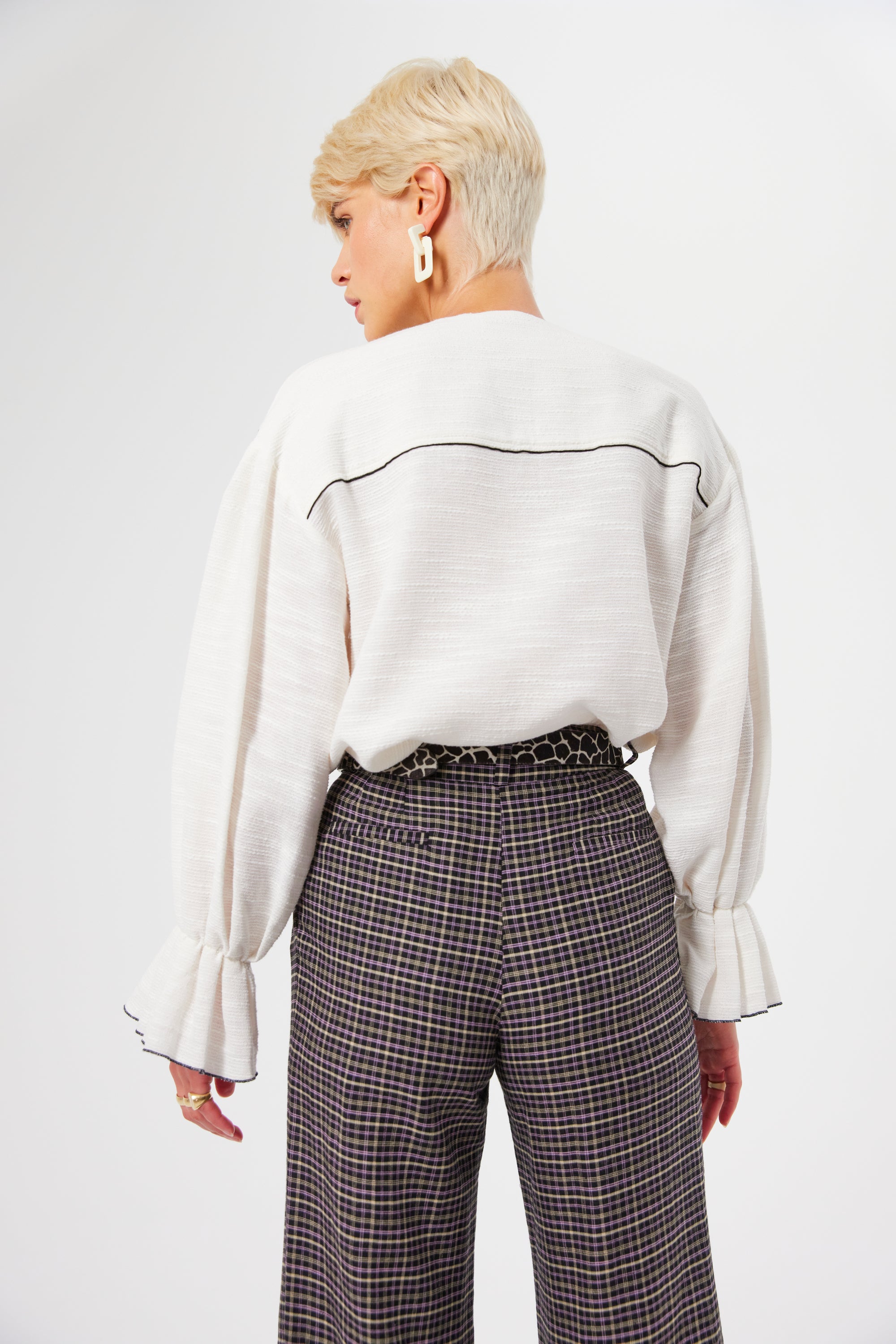 Pantalon Moor en tartan Yuzu