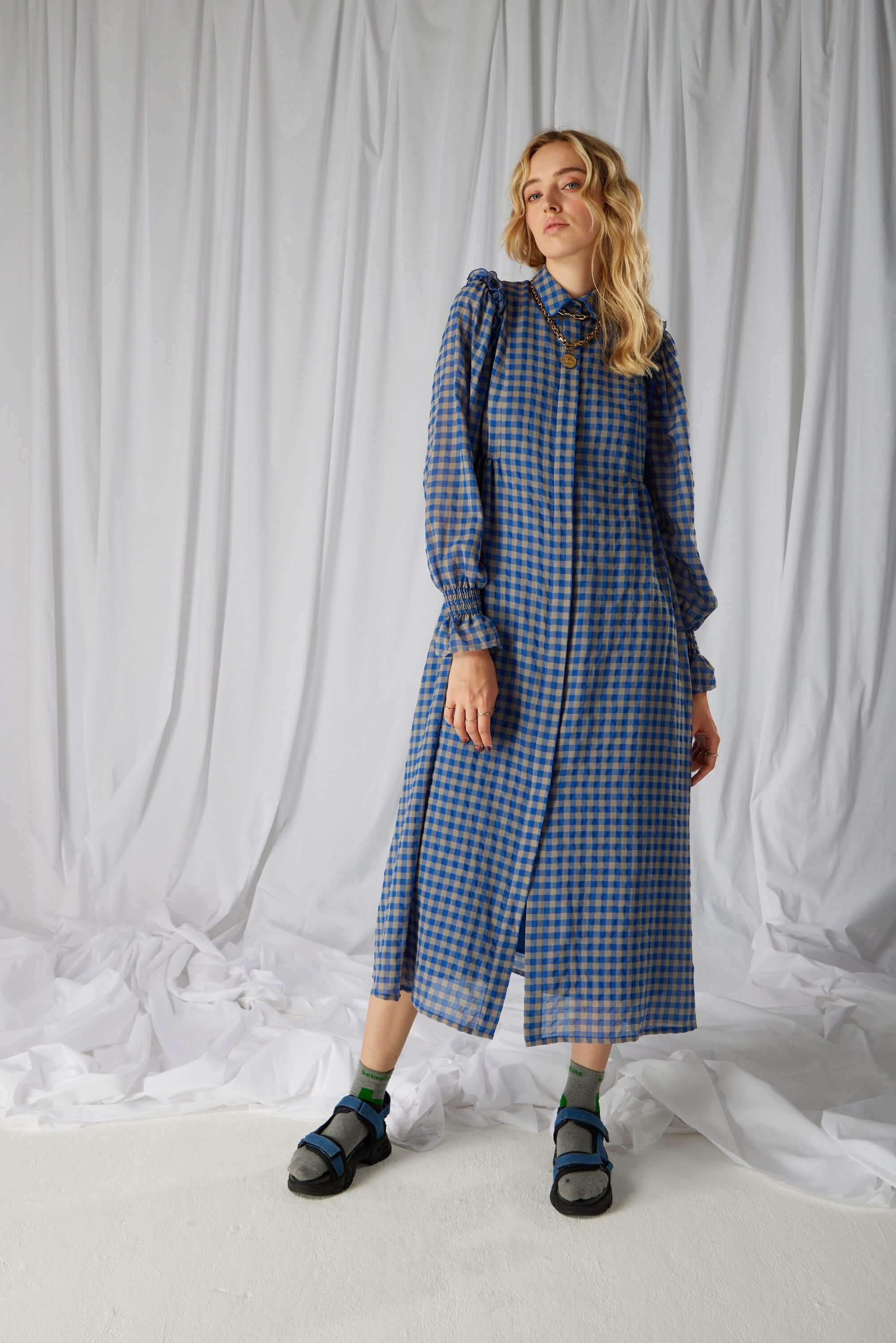 Oma dress in Major wool
