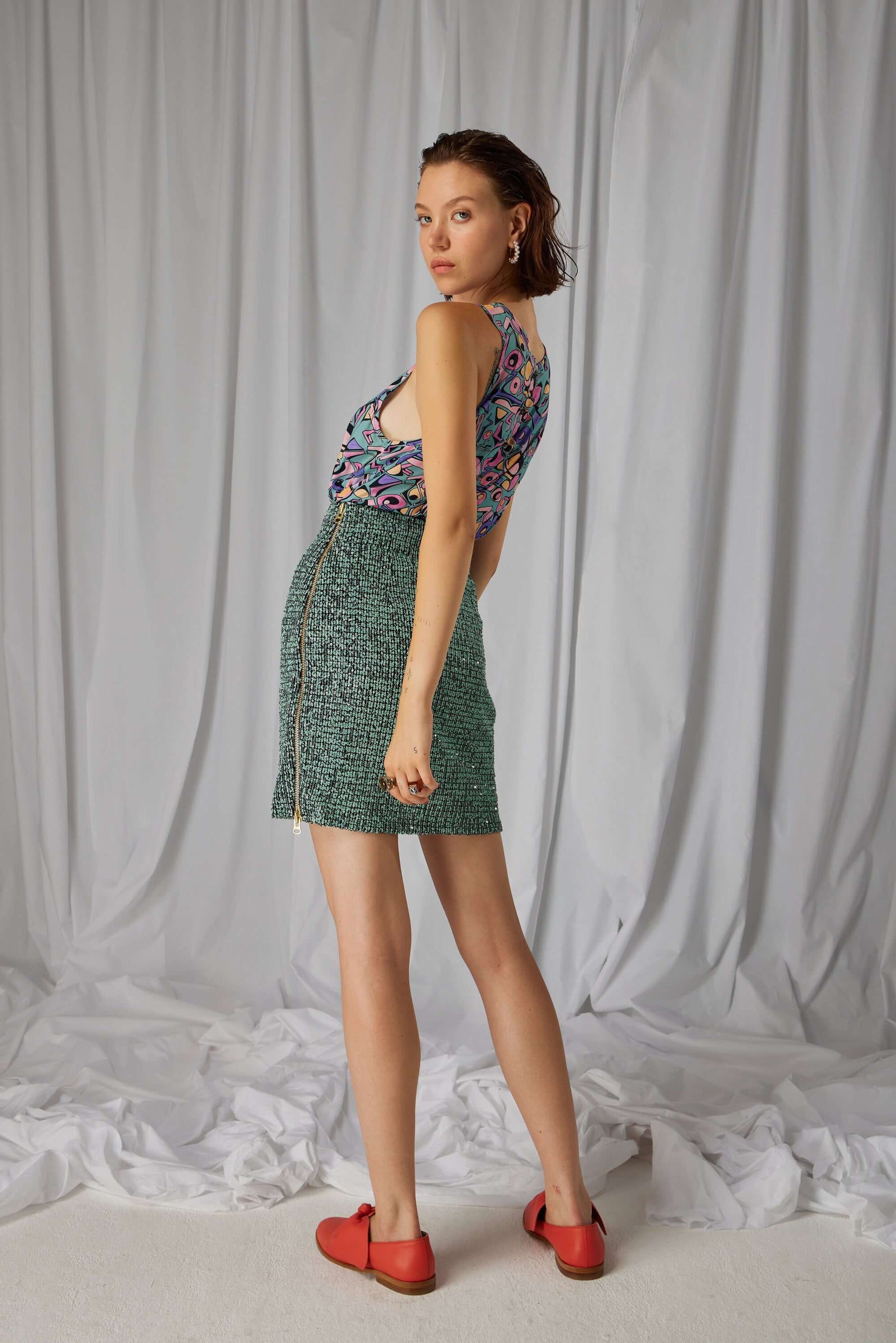Molly skirt in Liberty sequins