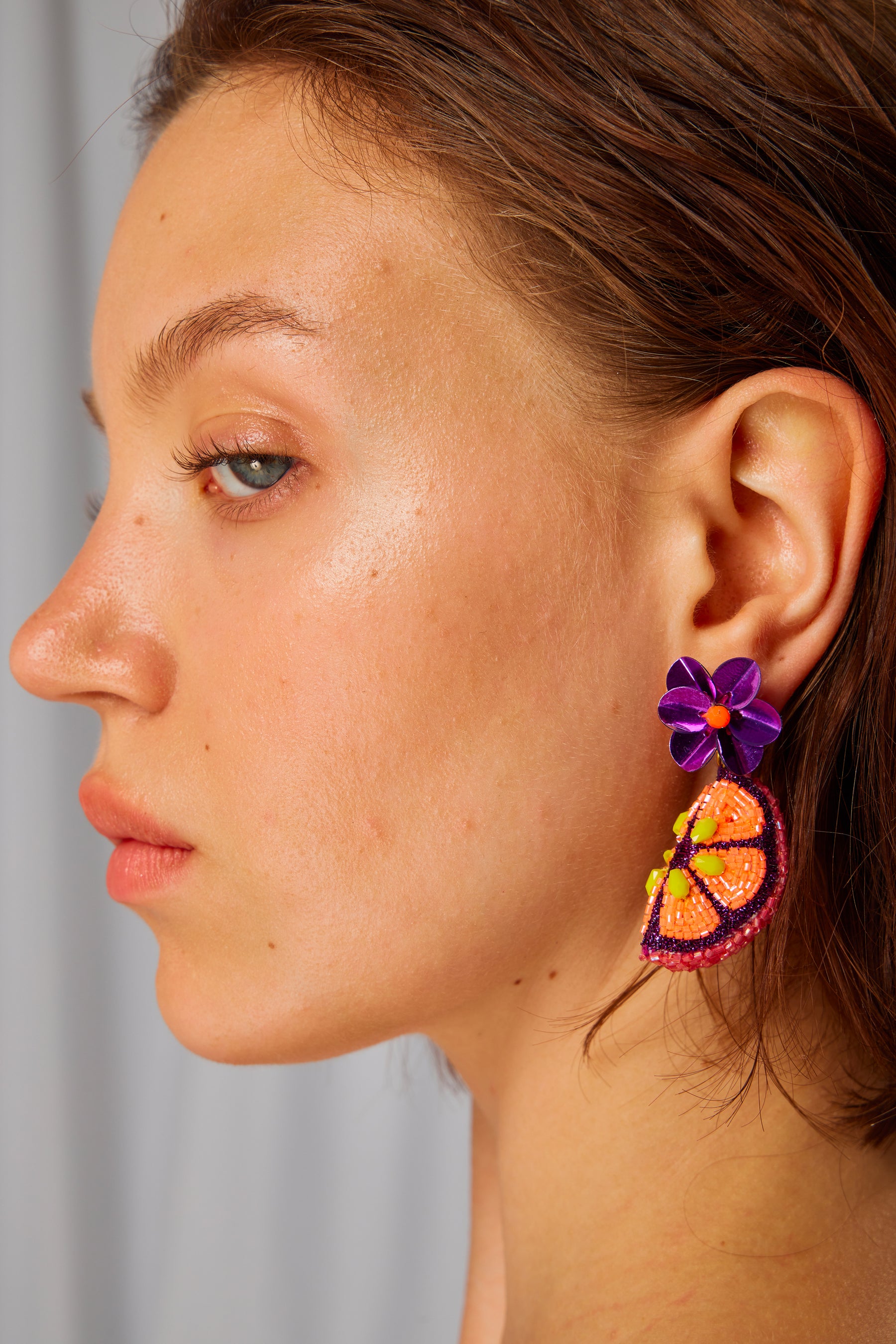 Heimstone x Olivia Dar - Earrings in Orange sequins