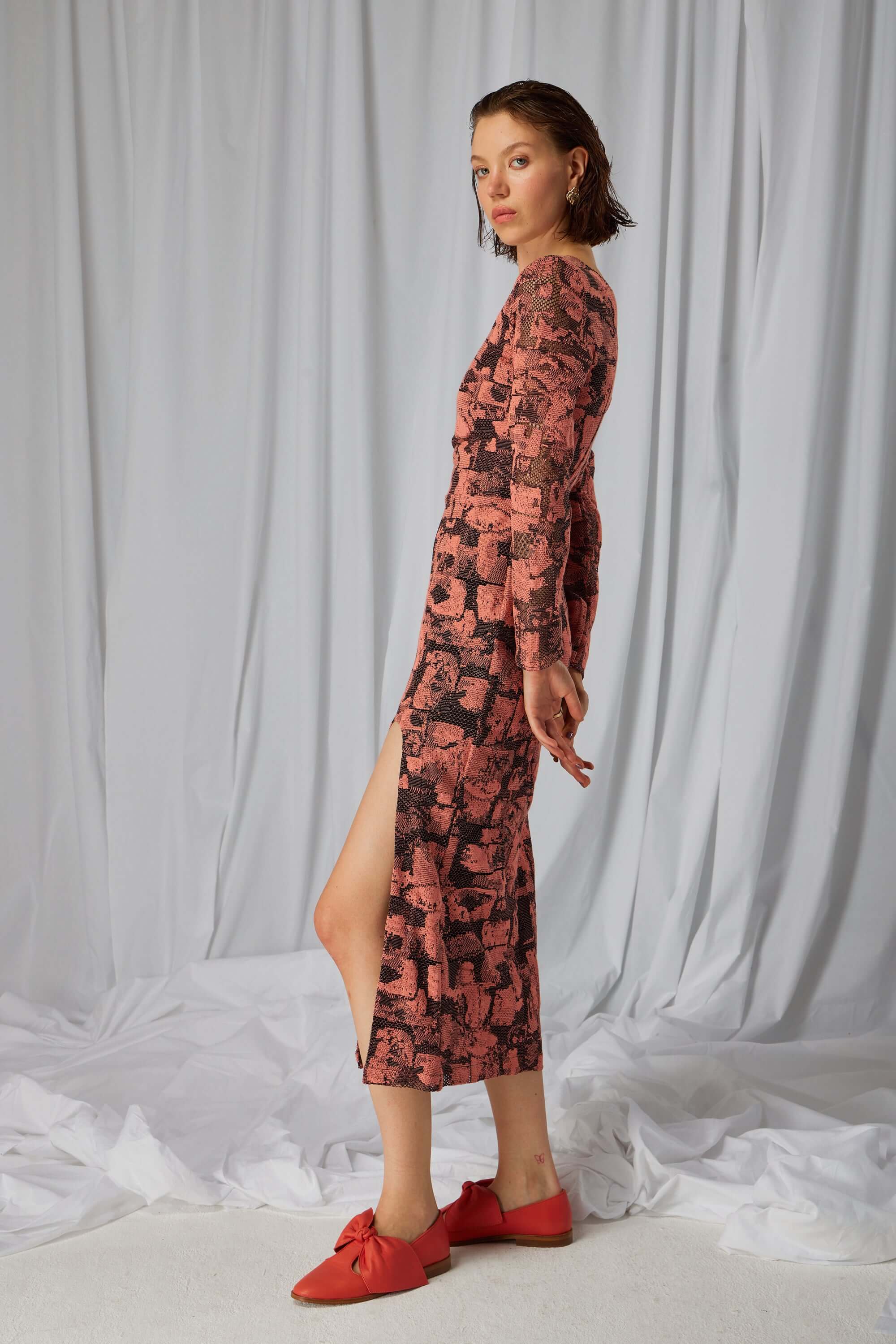 Pete dress in Brutalistic lace