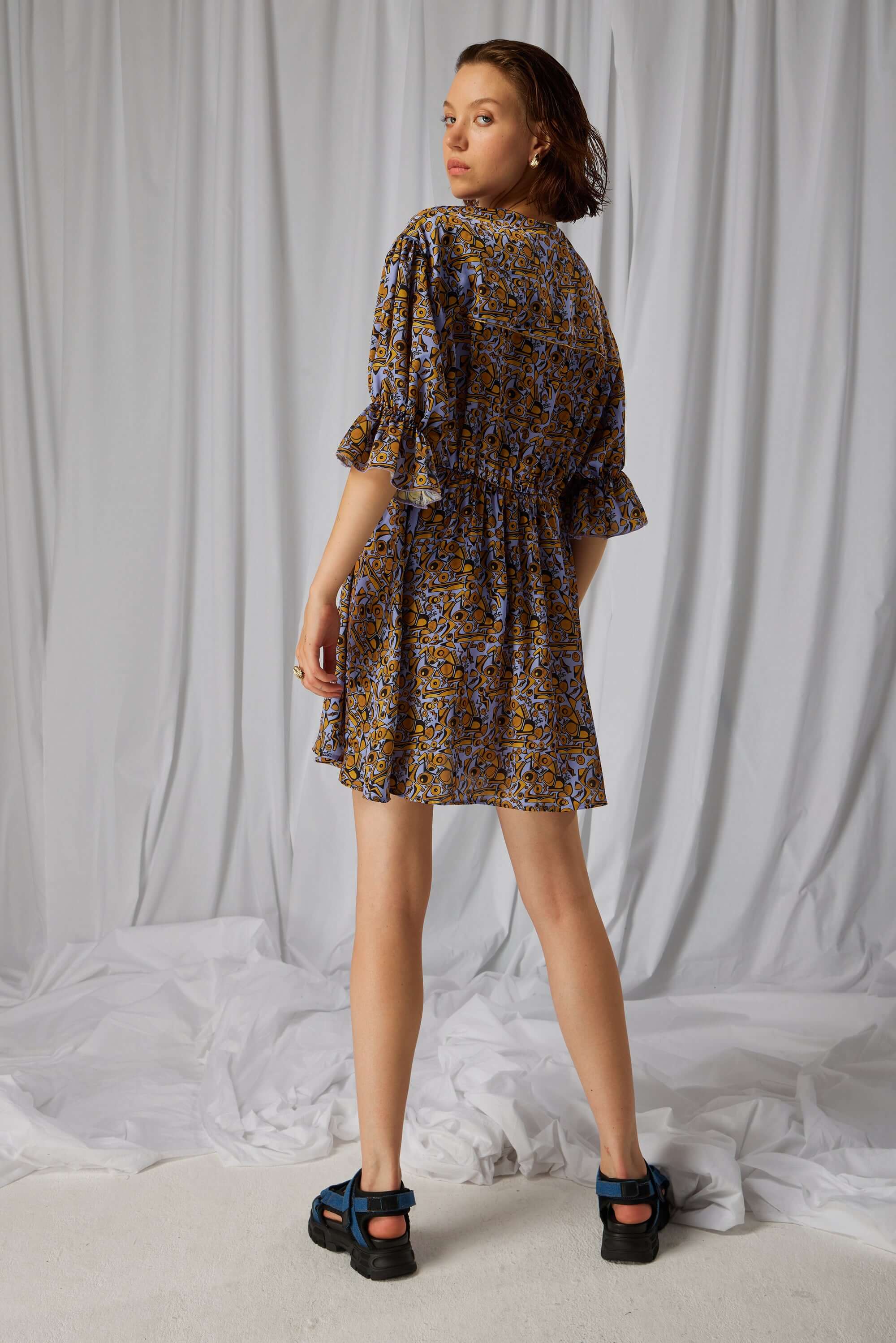 Beausserie dress in Art Deco Factory print