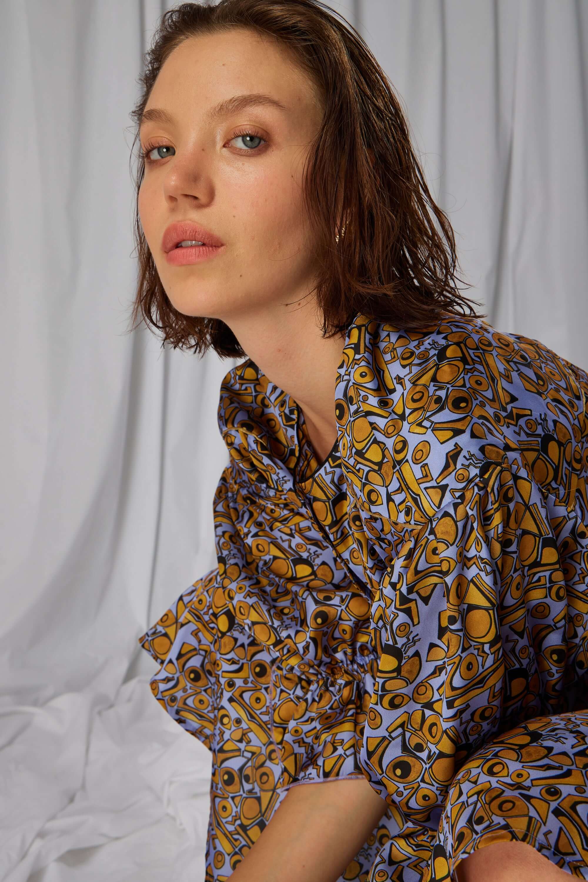 Beausserie dress in Art Deco Factory print