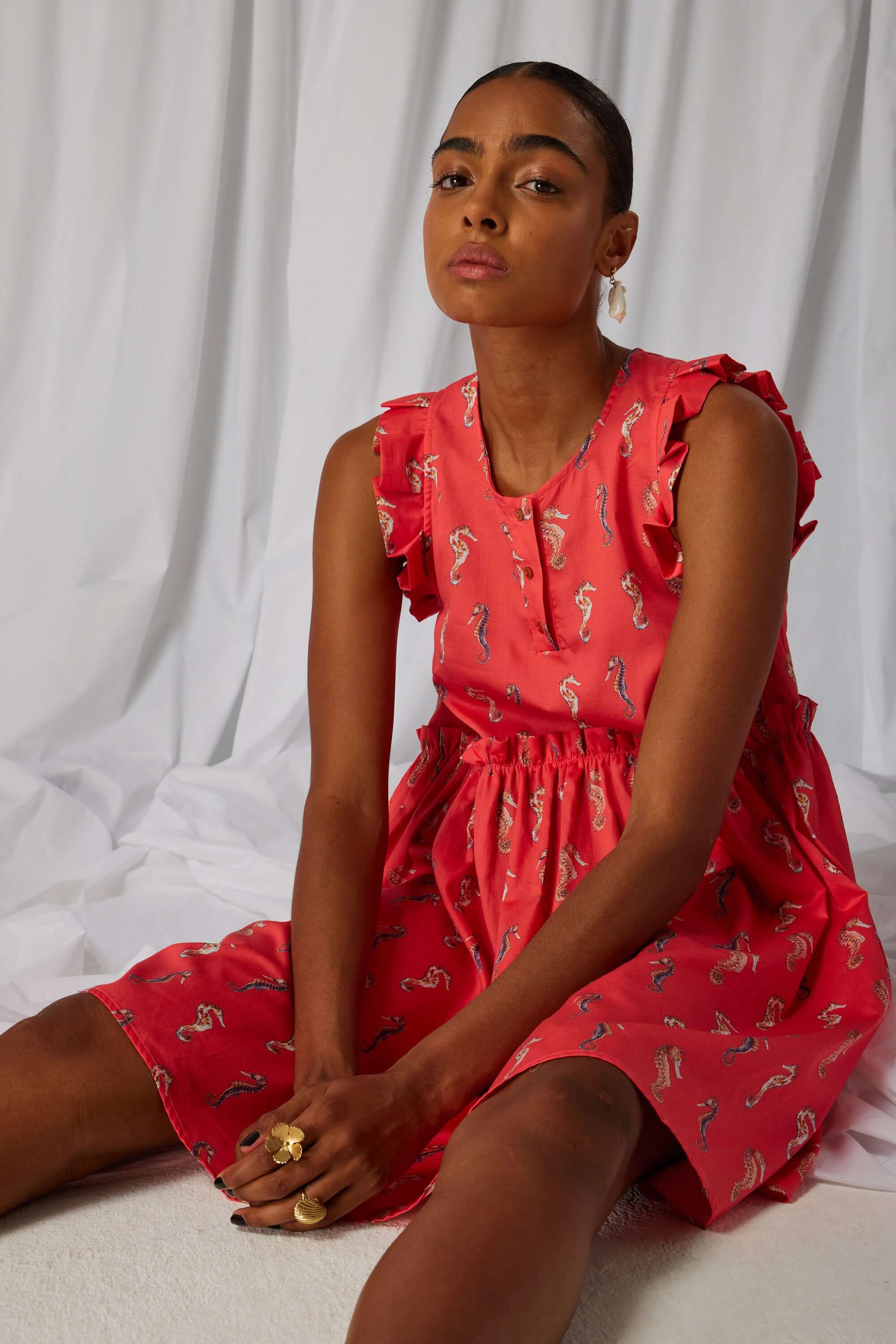 Kaya dress in Gravure print