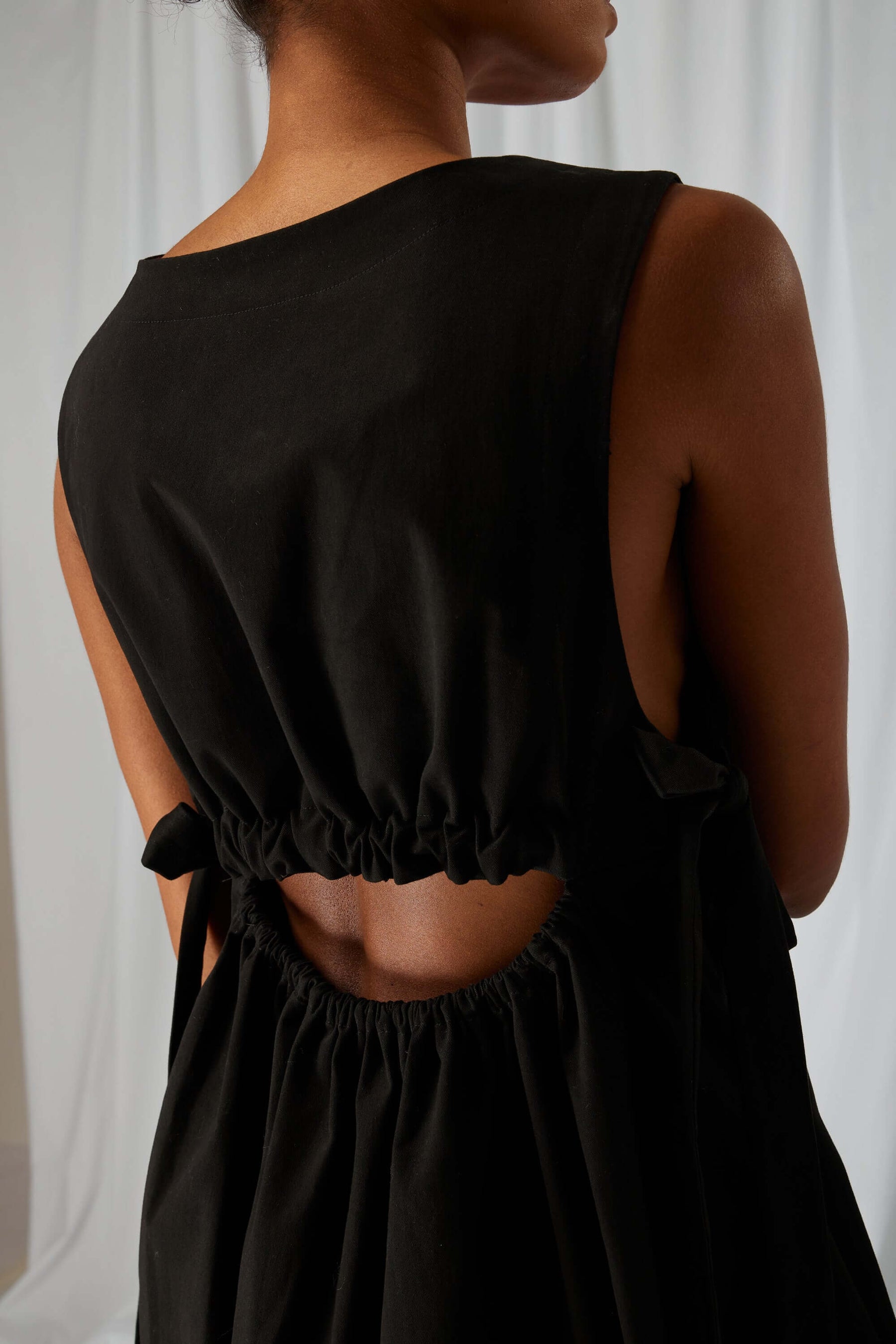 Robe Tatiana en coton noir