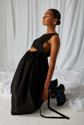 Robe Tatiana en coton noir