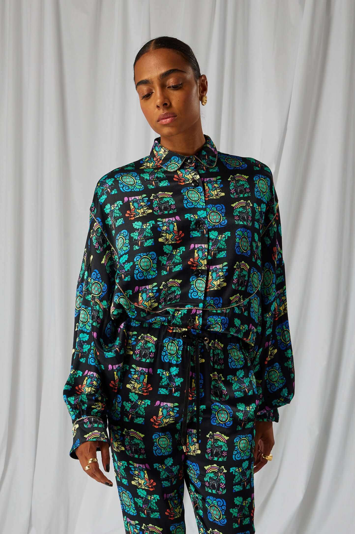 Tasman shirt in Moonlight print