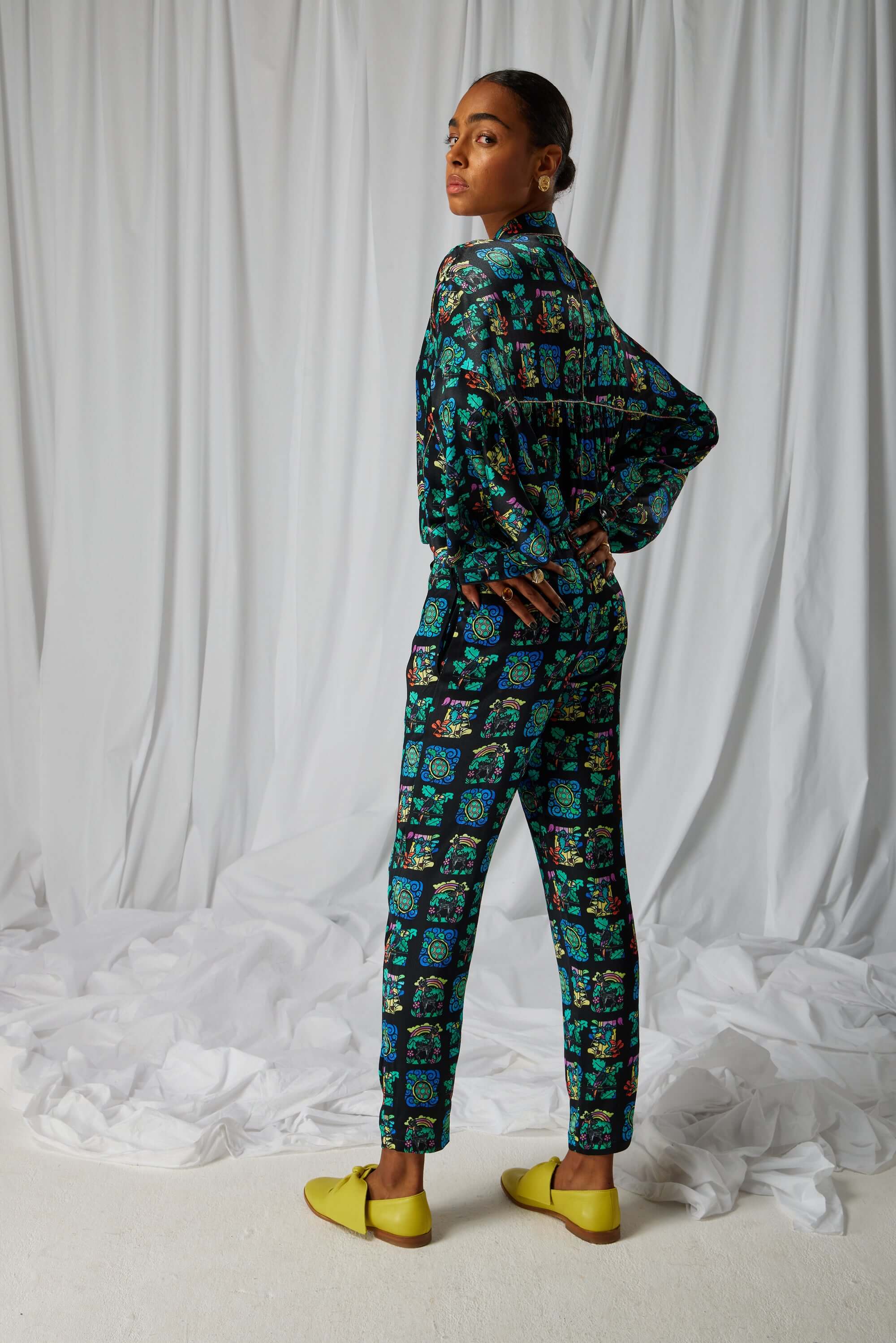 Melchior pants in Moonlight print