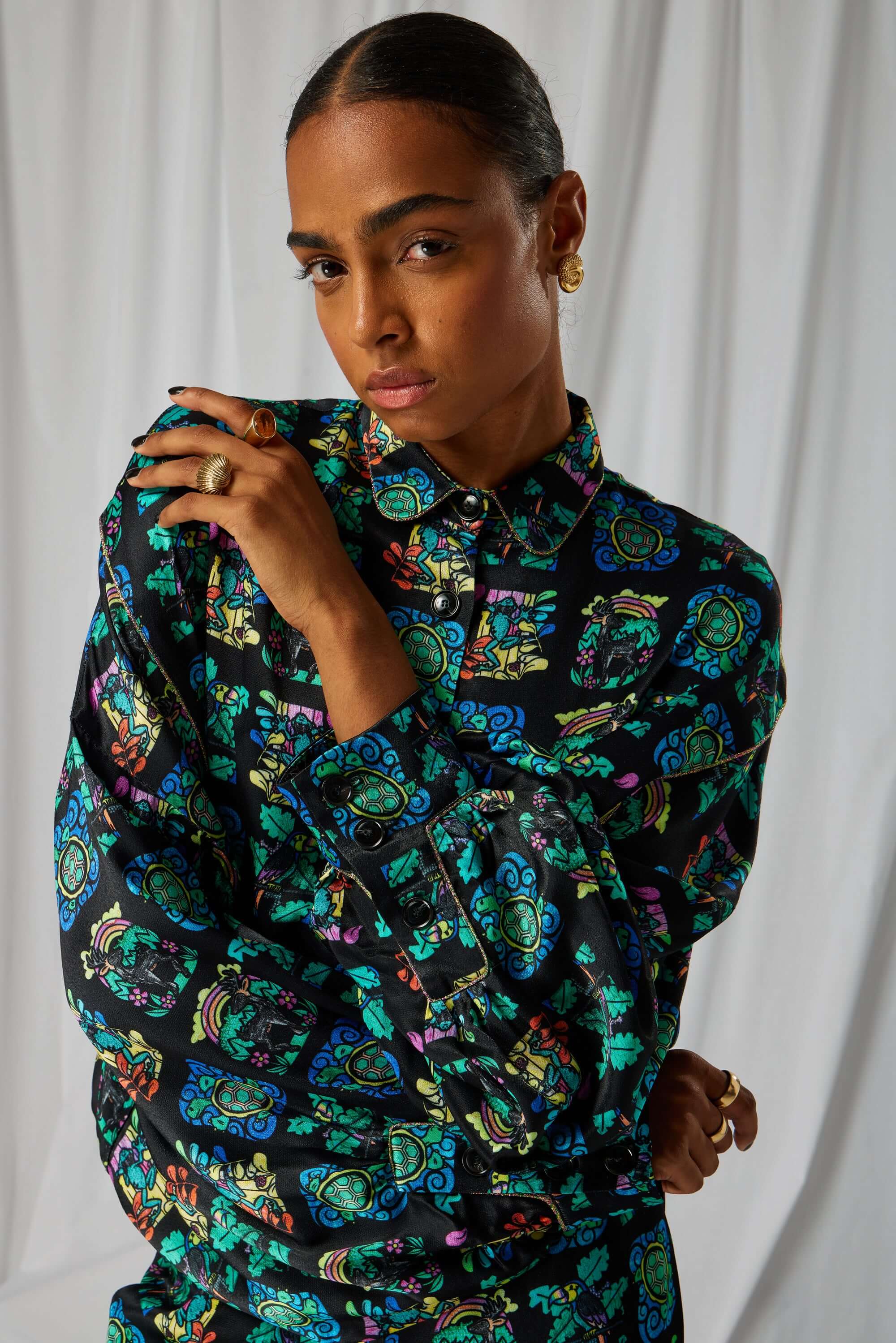 Tasman shirt in Moonlight print