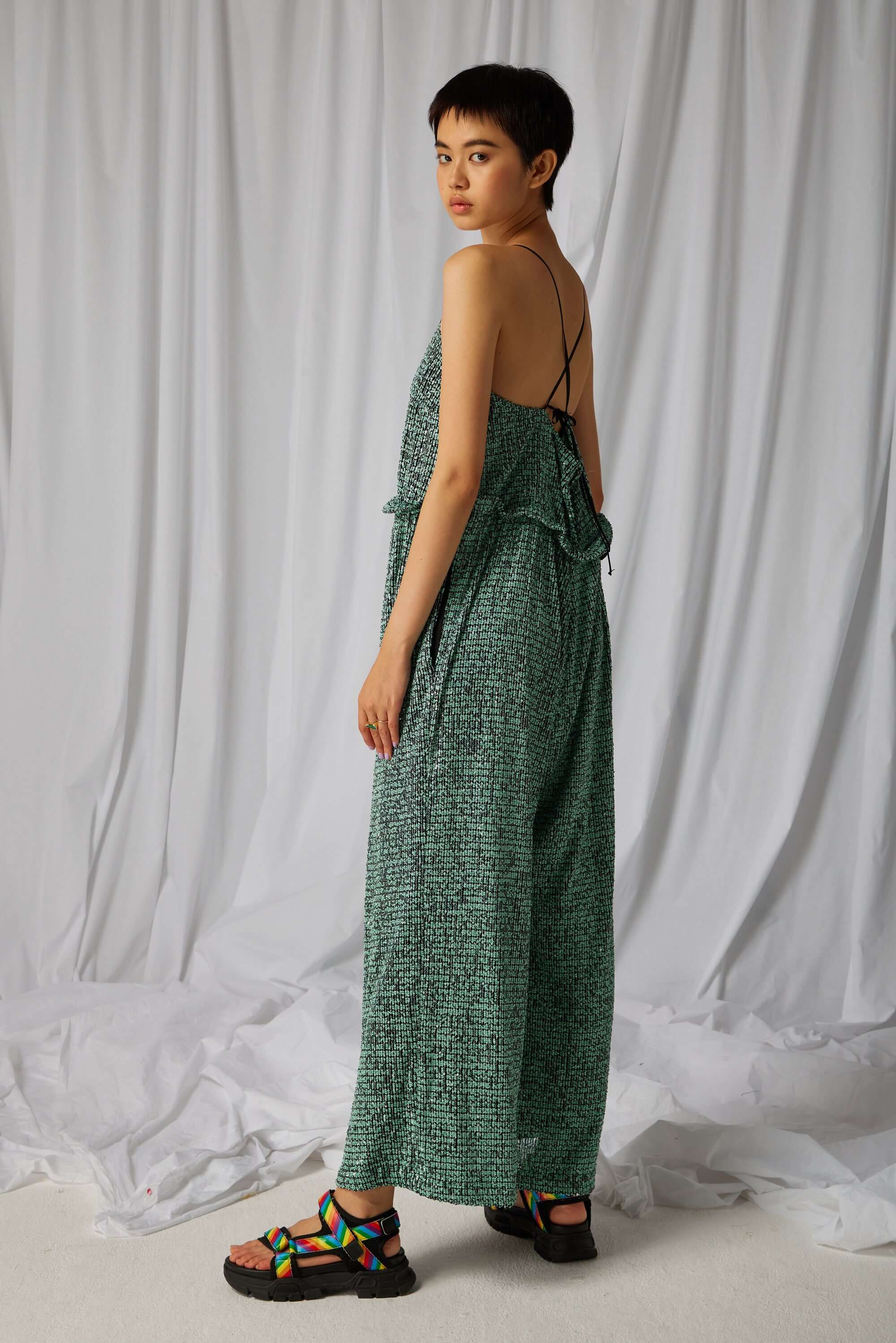 Lottie jumpsuit in Liberty sequins