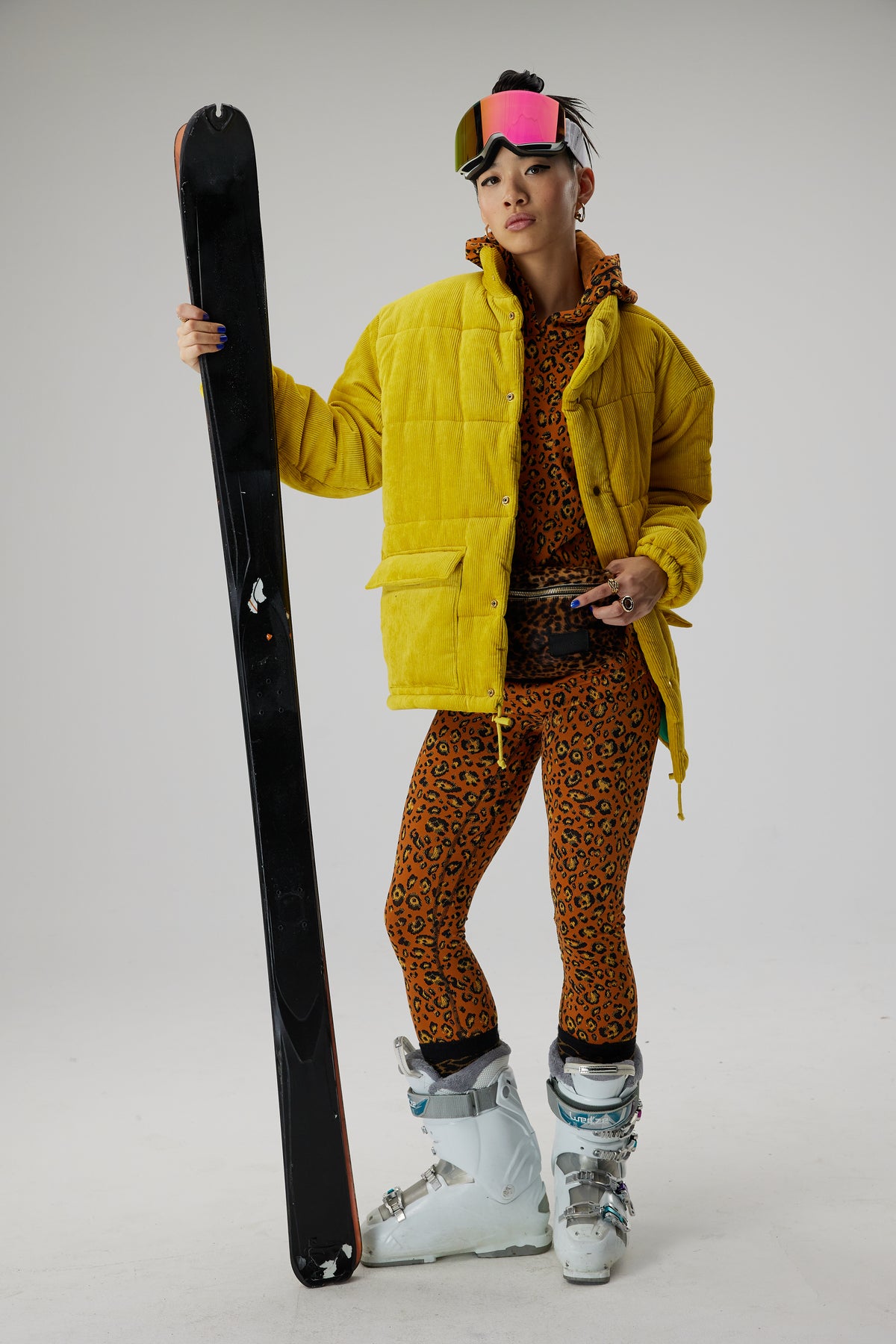 Donna puffed jacket in Yellow Cab