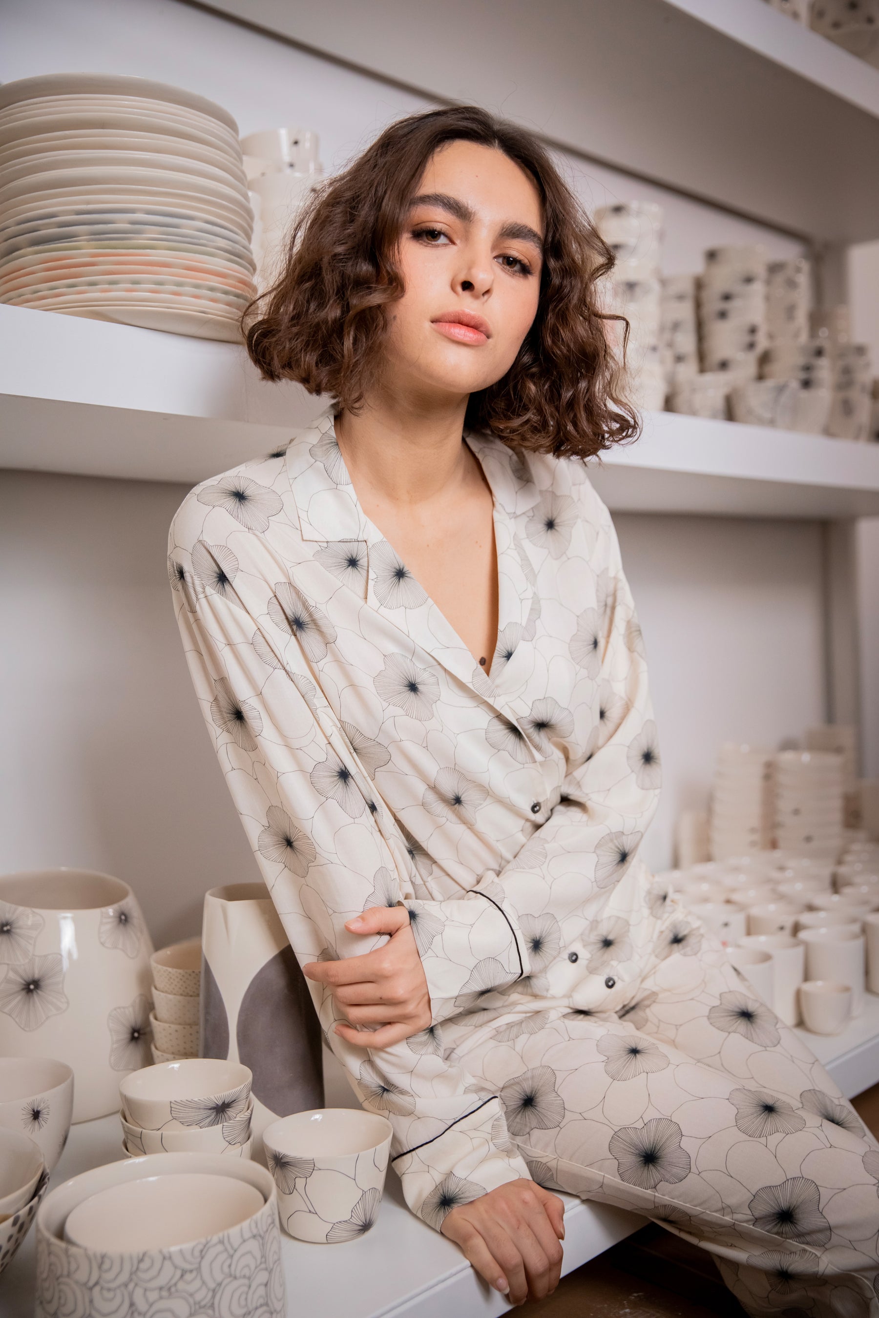 Pyjama Ulysse in Flower print set