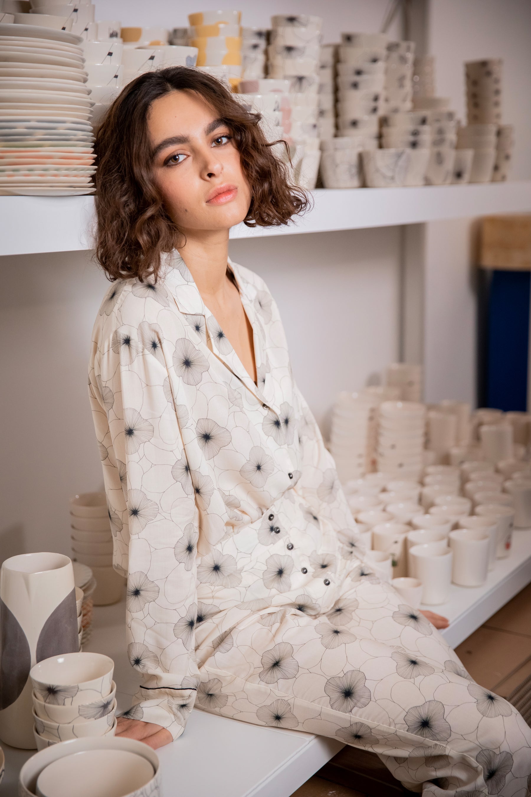 Pyjama Ulysse in Flower print set