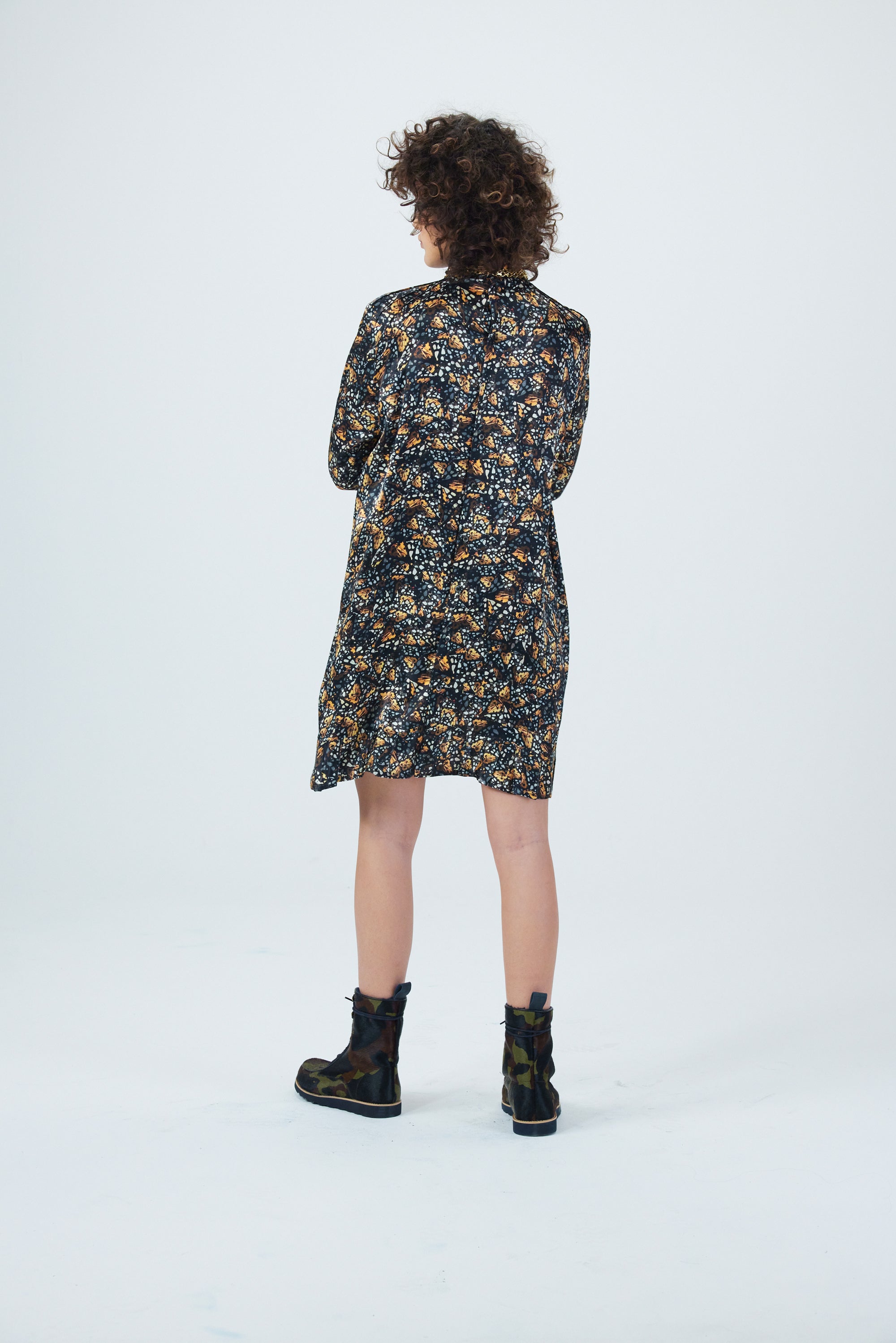 Muse dress in Hunter print