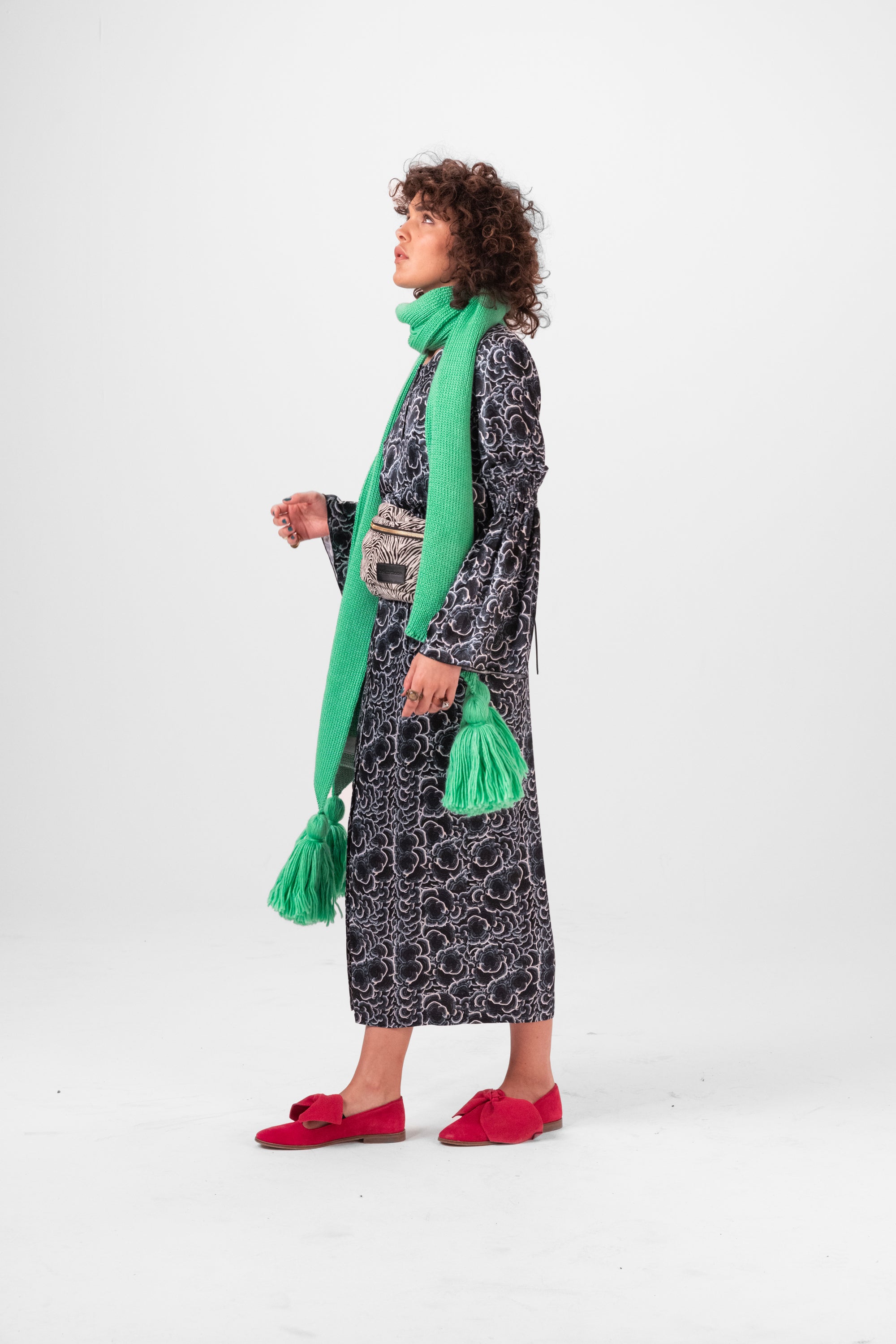 Bill skirt in Licorice Funghi print