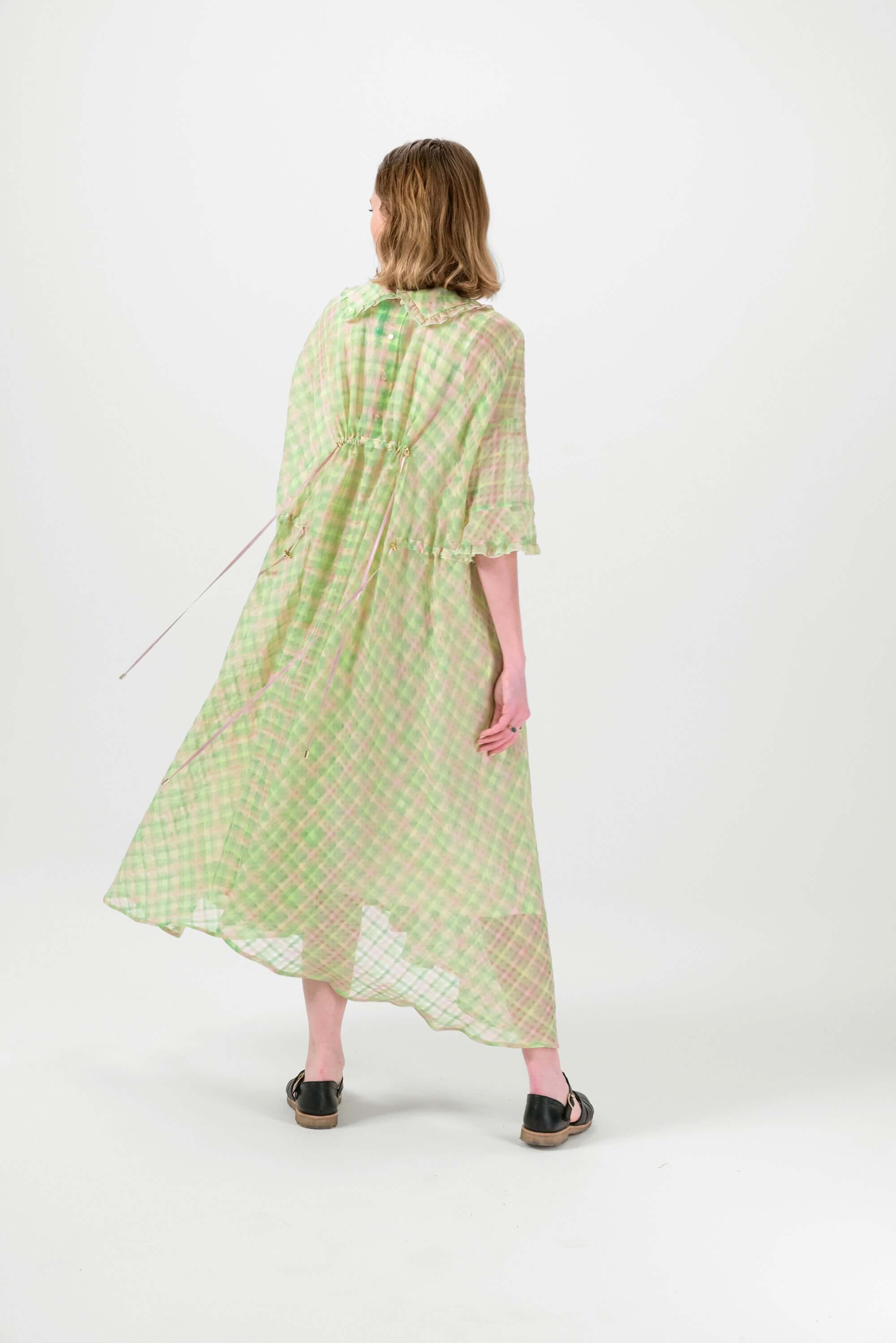 Robe Scarlett en Vichy Roseraie