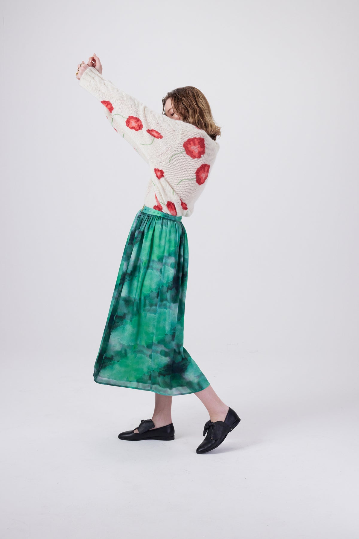 Orso skirt in Moss print