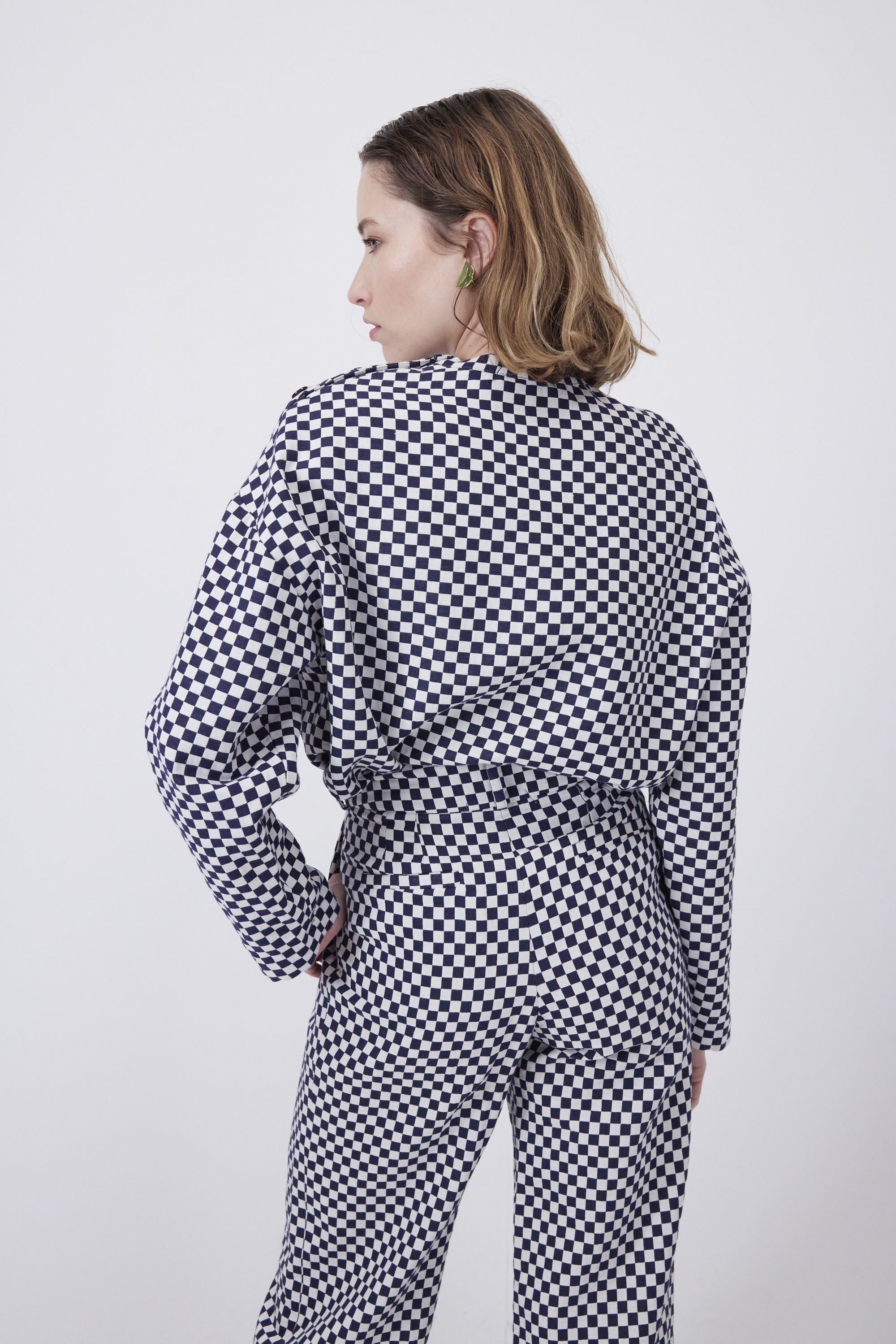 Pull Bobbi en jacquard damier 