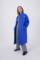 Marines coat in blue Gitaine leather