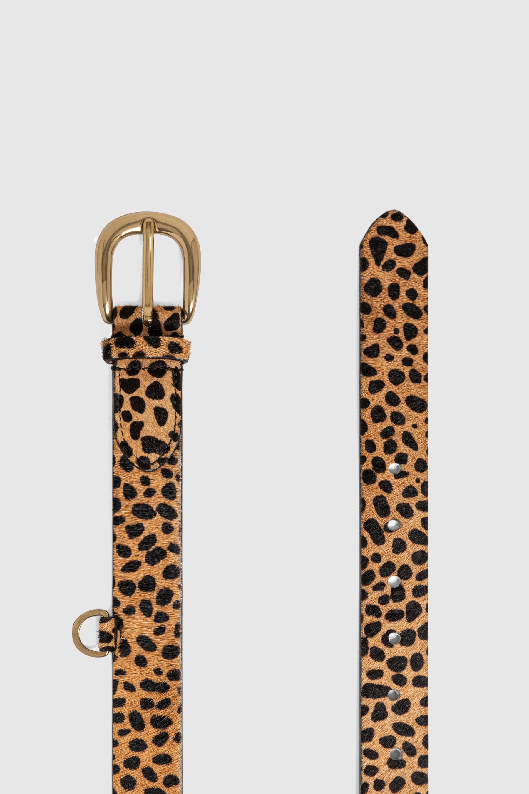Belt in Cheetah printed leather