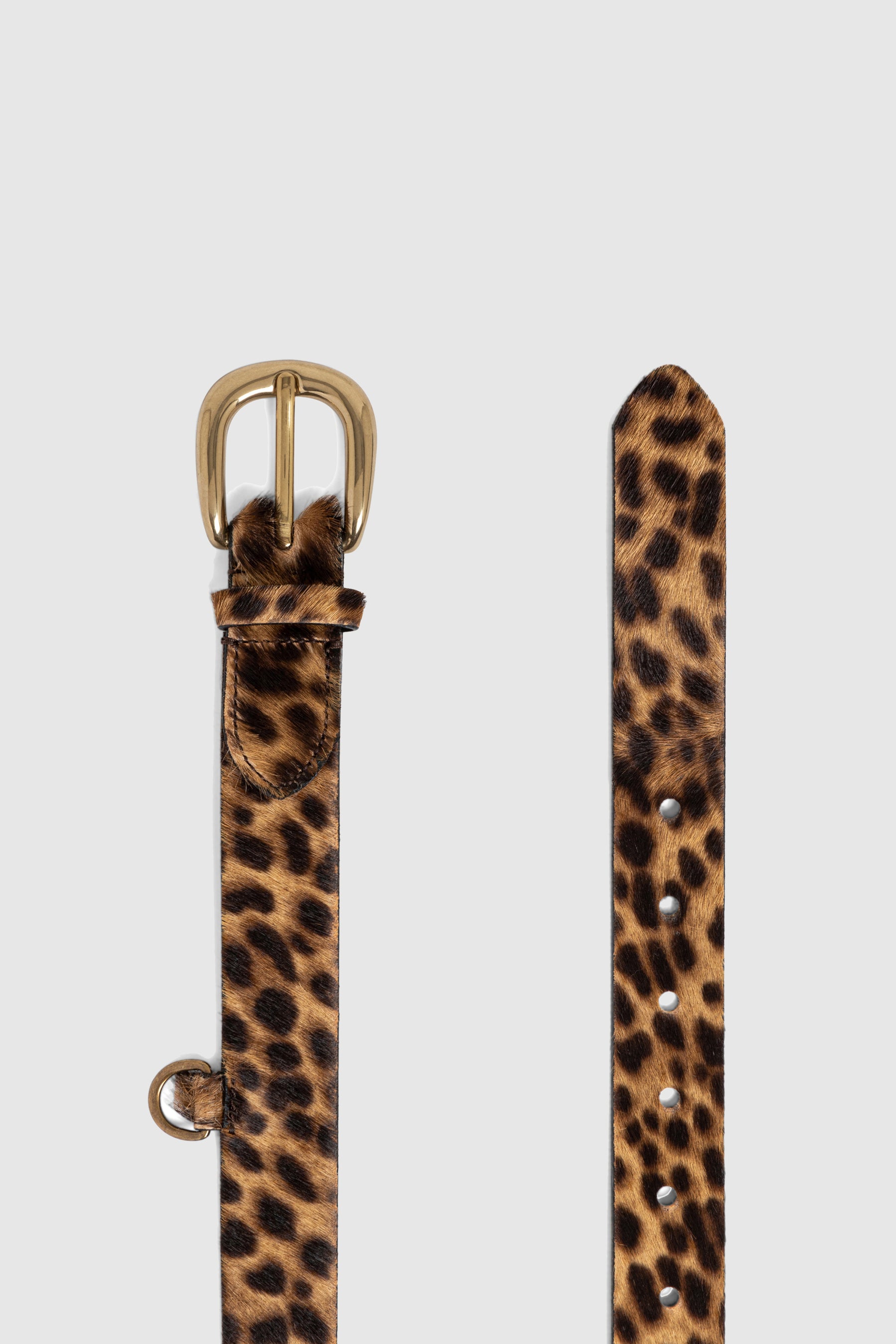 Belt in Leopard printed leather