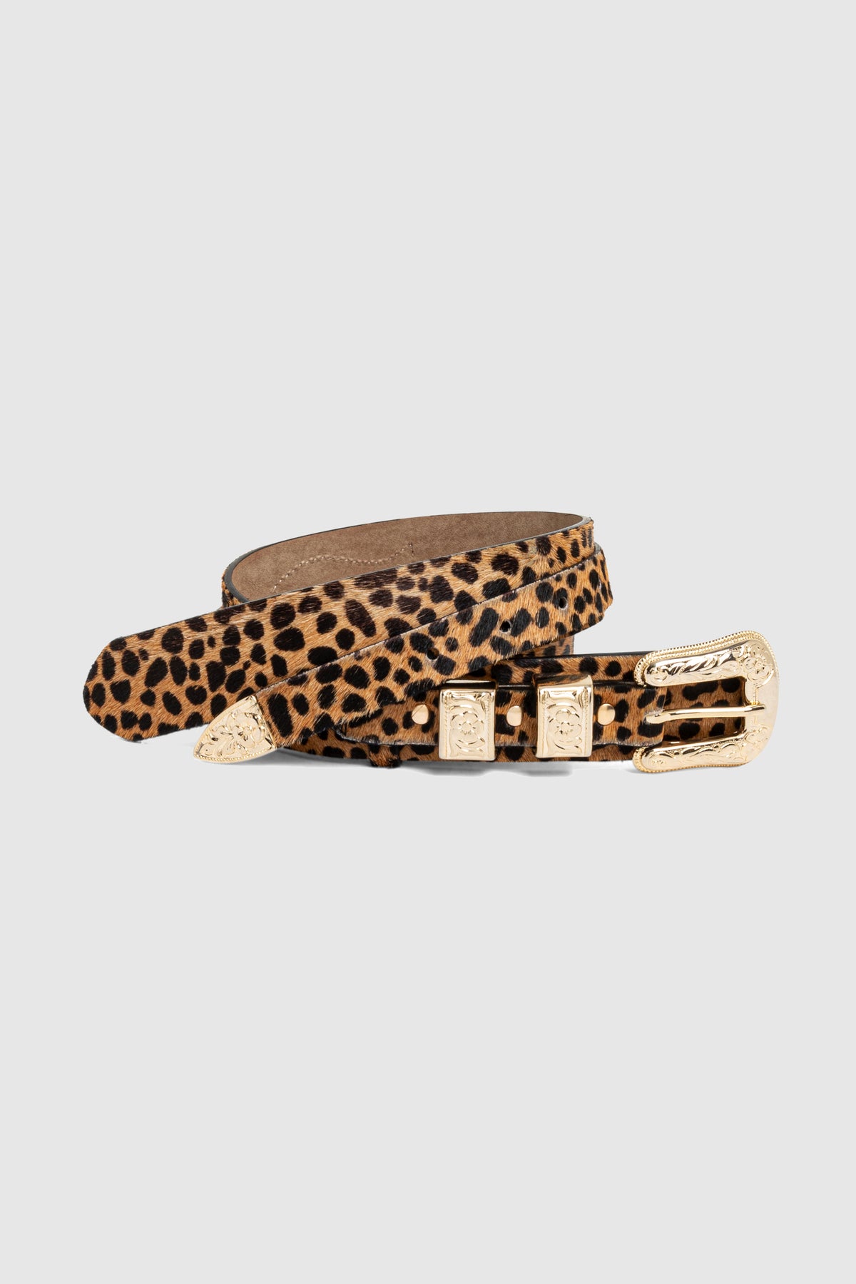 Texan belt in Cheetah printed leather