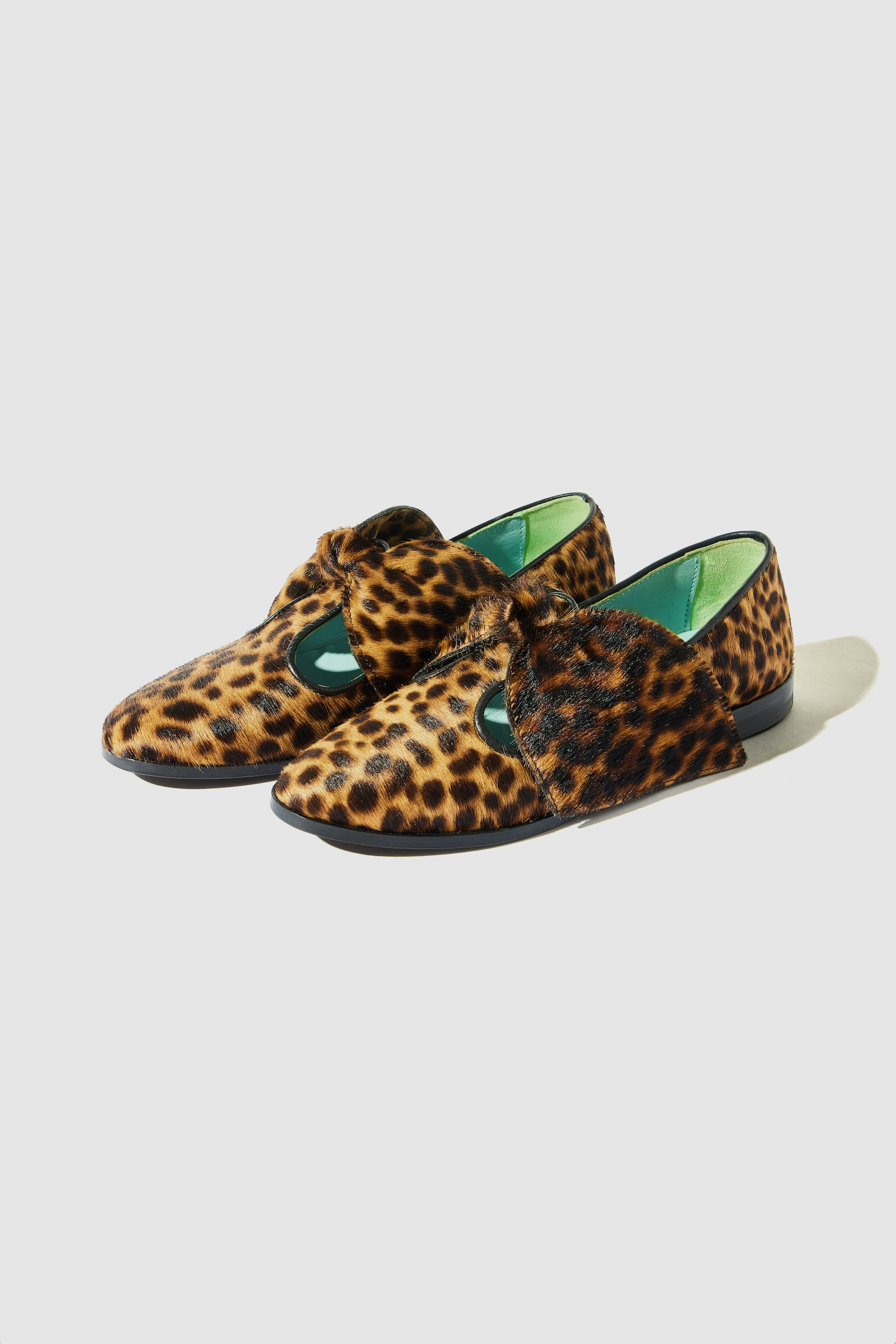 BB ballerina shoes in leopard printed leather