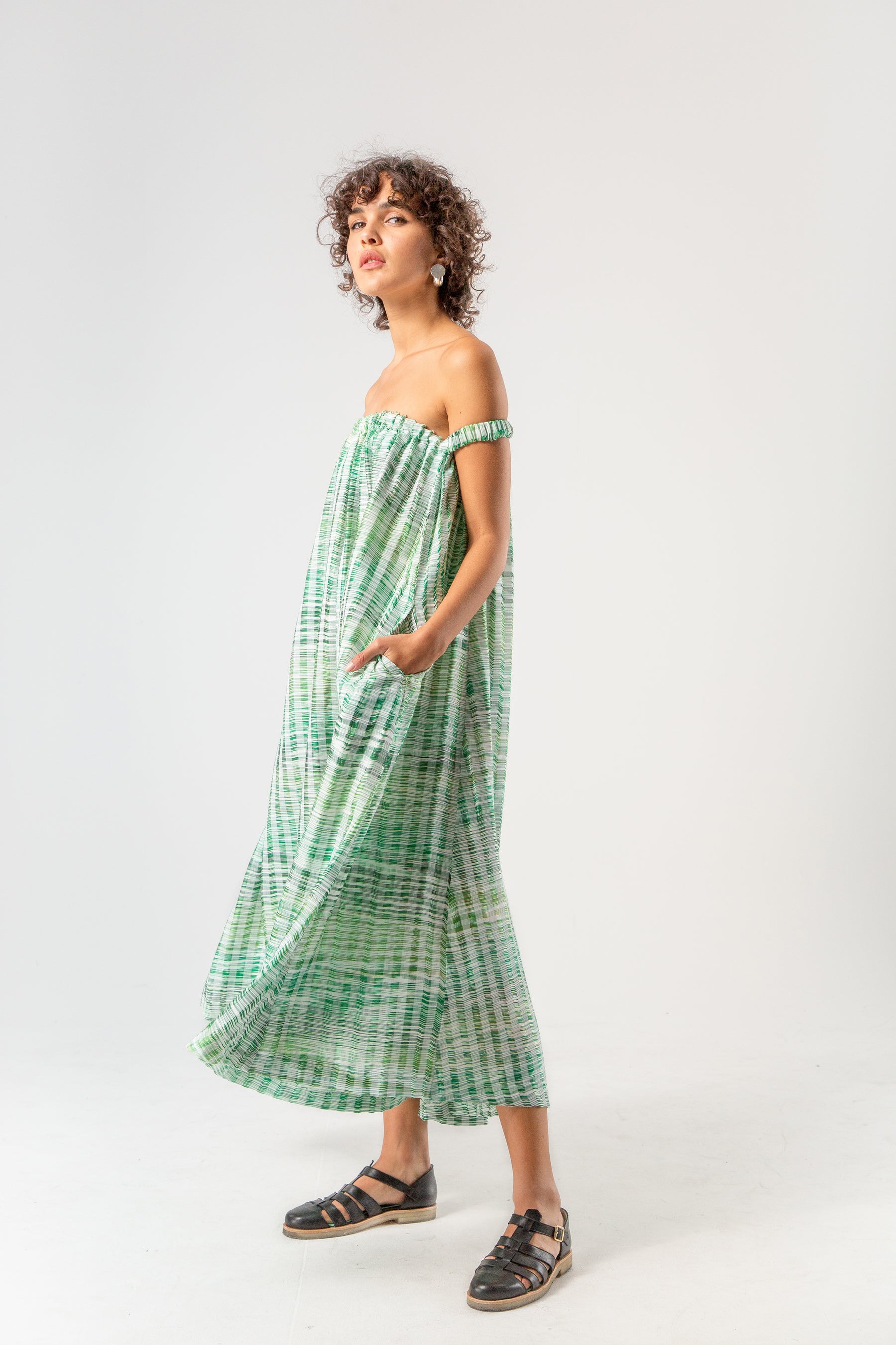 Penelope dress in pampa weaving | Heimstone