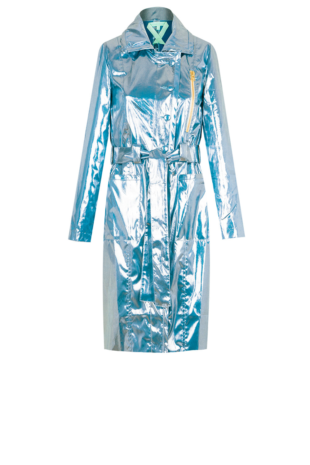 Hallow trench coat in spatial blue