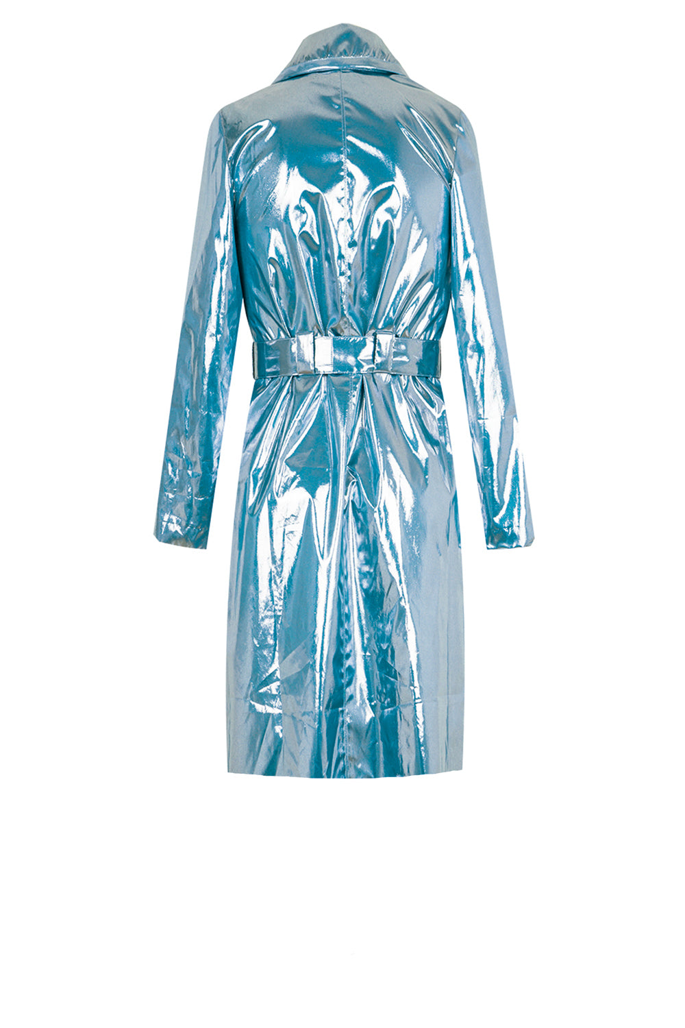 Hallow trench coat in spatial blue