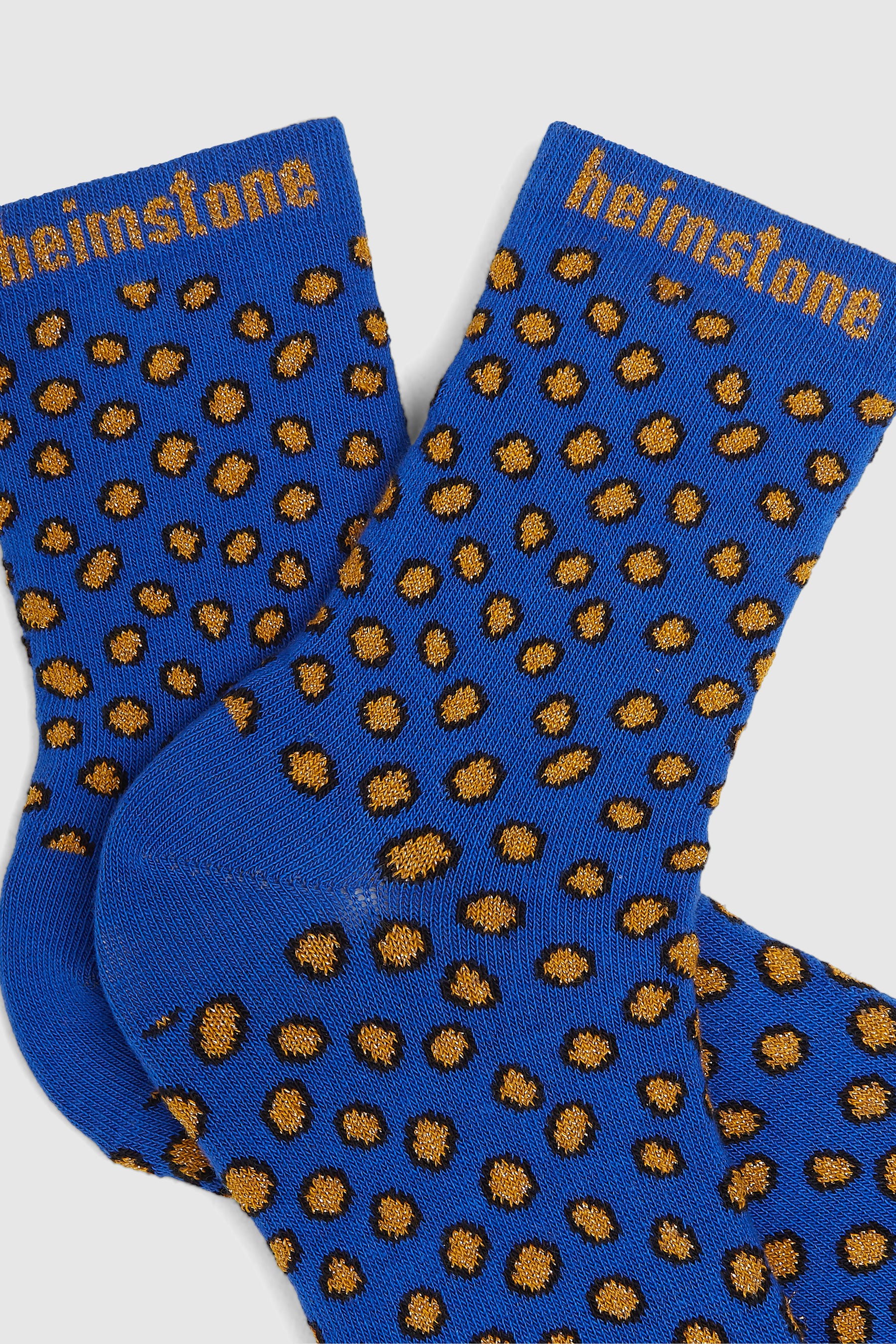 Chaussettes en imprimé Messy Dots bleu marine