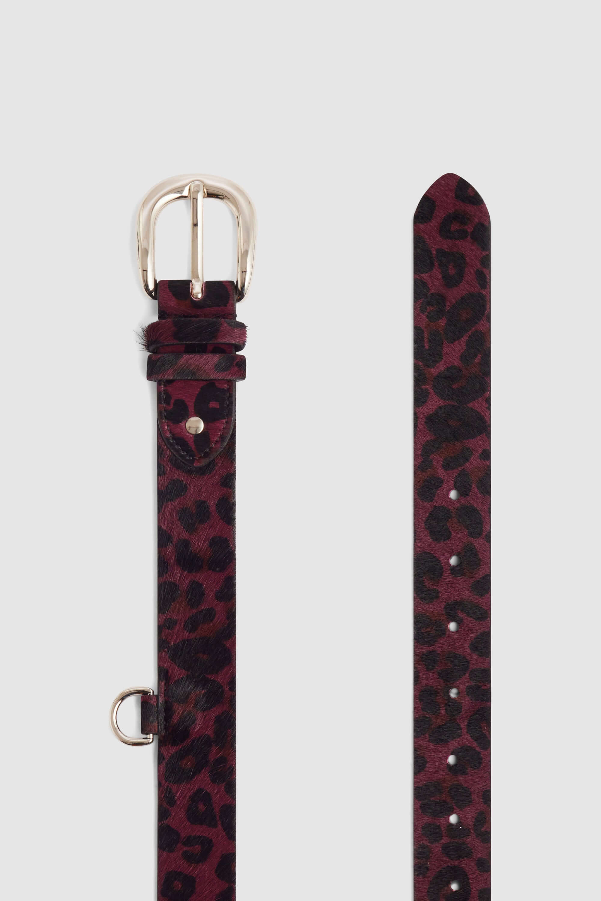 Belt in burgundy Leopard leather | Heimstone