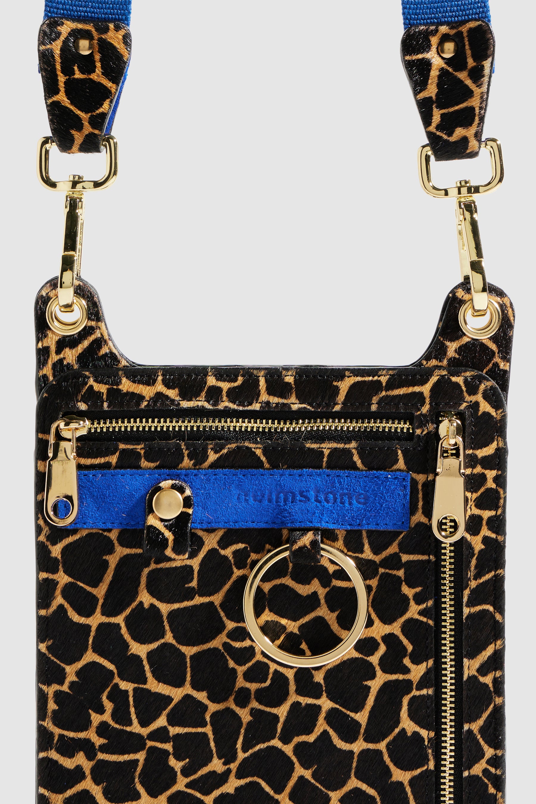 Stanley satchel in Giraffe printed leather