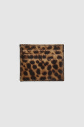 The Minis - Porte-carte en cuir imprimé léopard