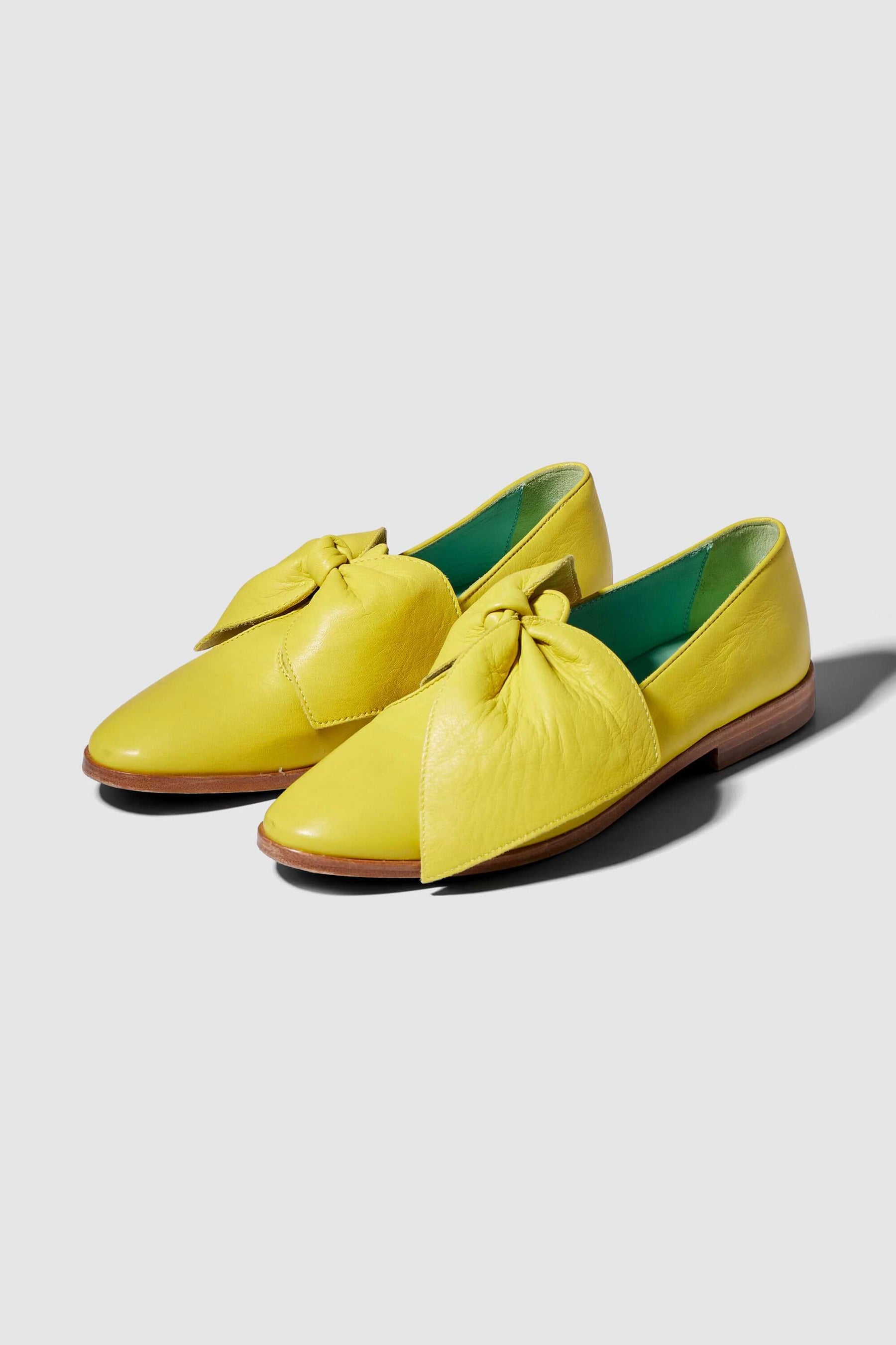 BB ballerina shoes in yellow leather