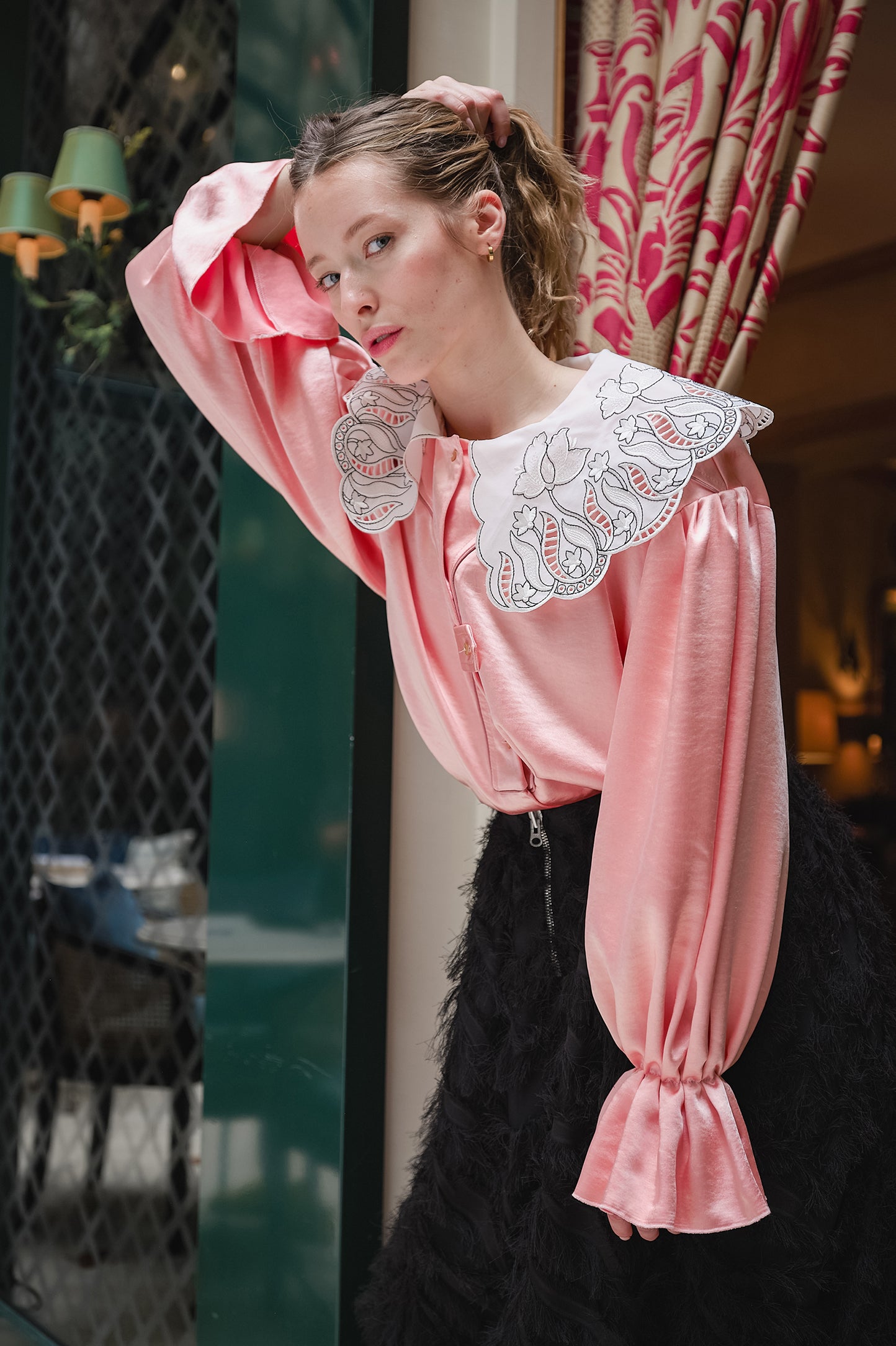 Chemise Trigalière en rose perle