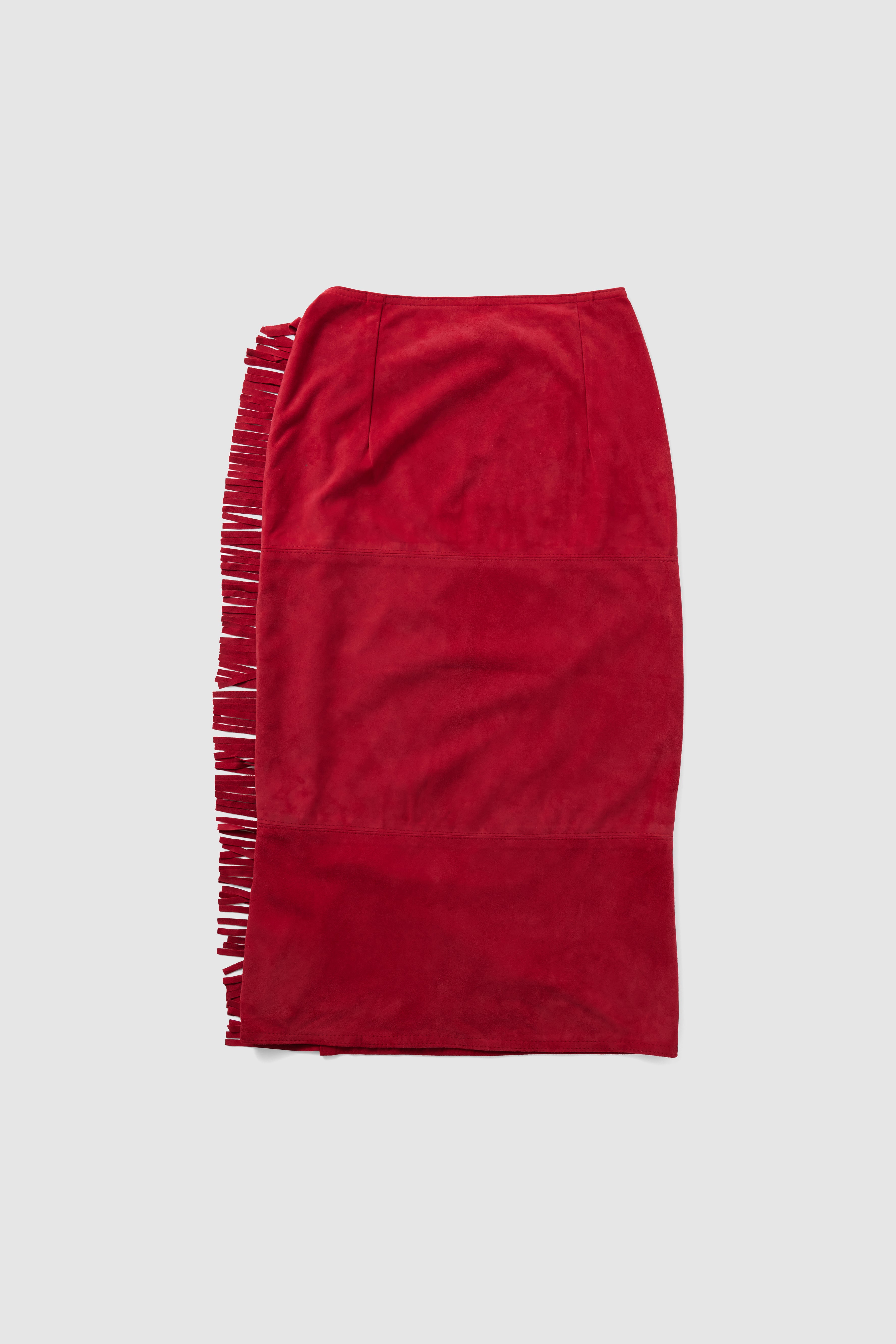 Calgary skirt in fuchsia suede