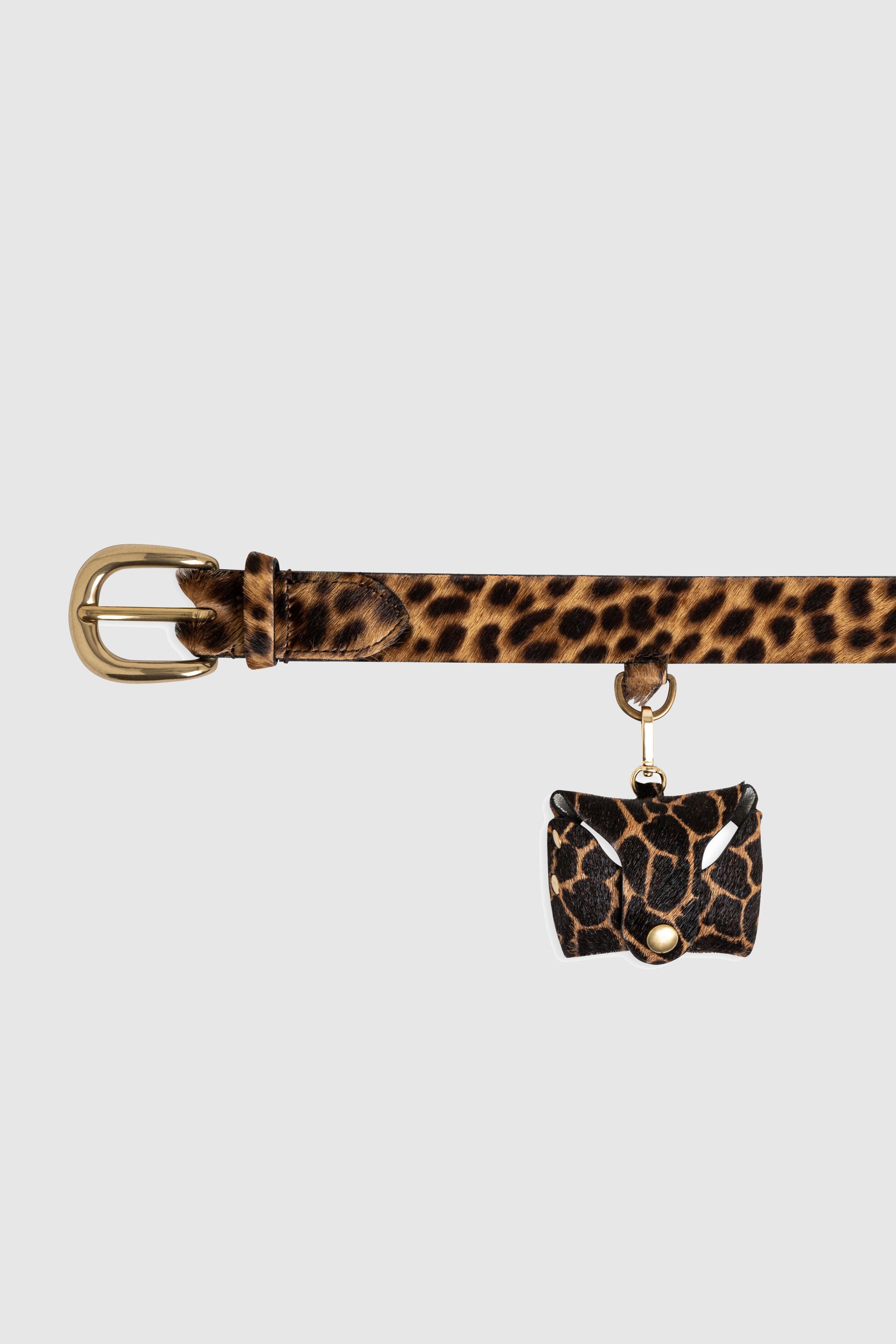 Belt in Leopard printed leather